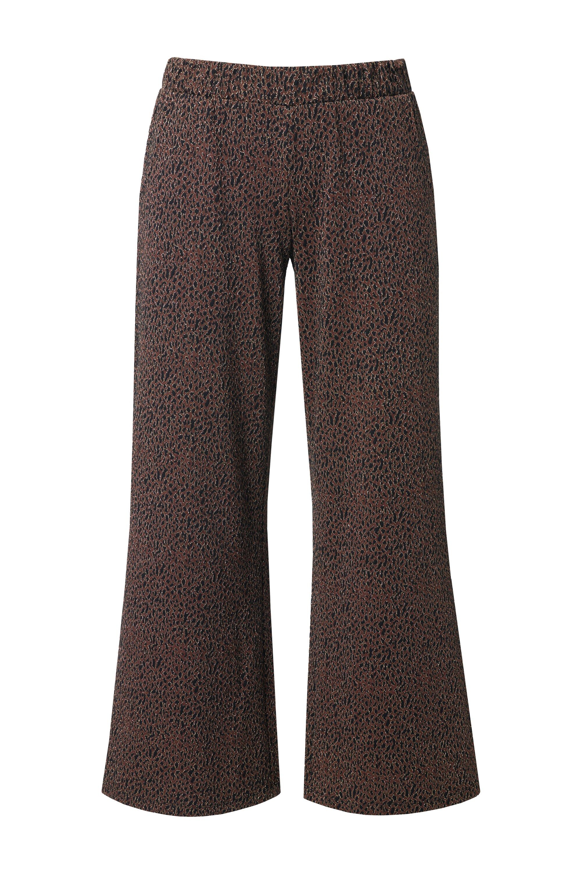 MIAMODA Schlupfhose Marlenehose weites Bein Leomuster Metallic-Effekt günstig online kaufen