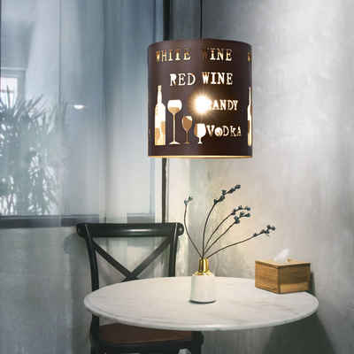 WOFI Deckenleuchte, Leuchtmittel nicht inklusive, Design Hänge Leuchte Ess Zimmer Küchen Decken Lampe Pendel Strahler