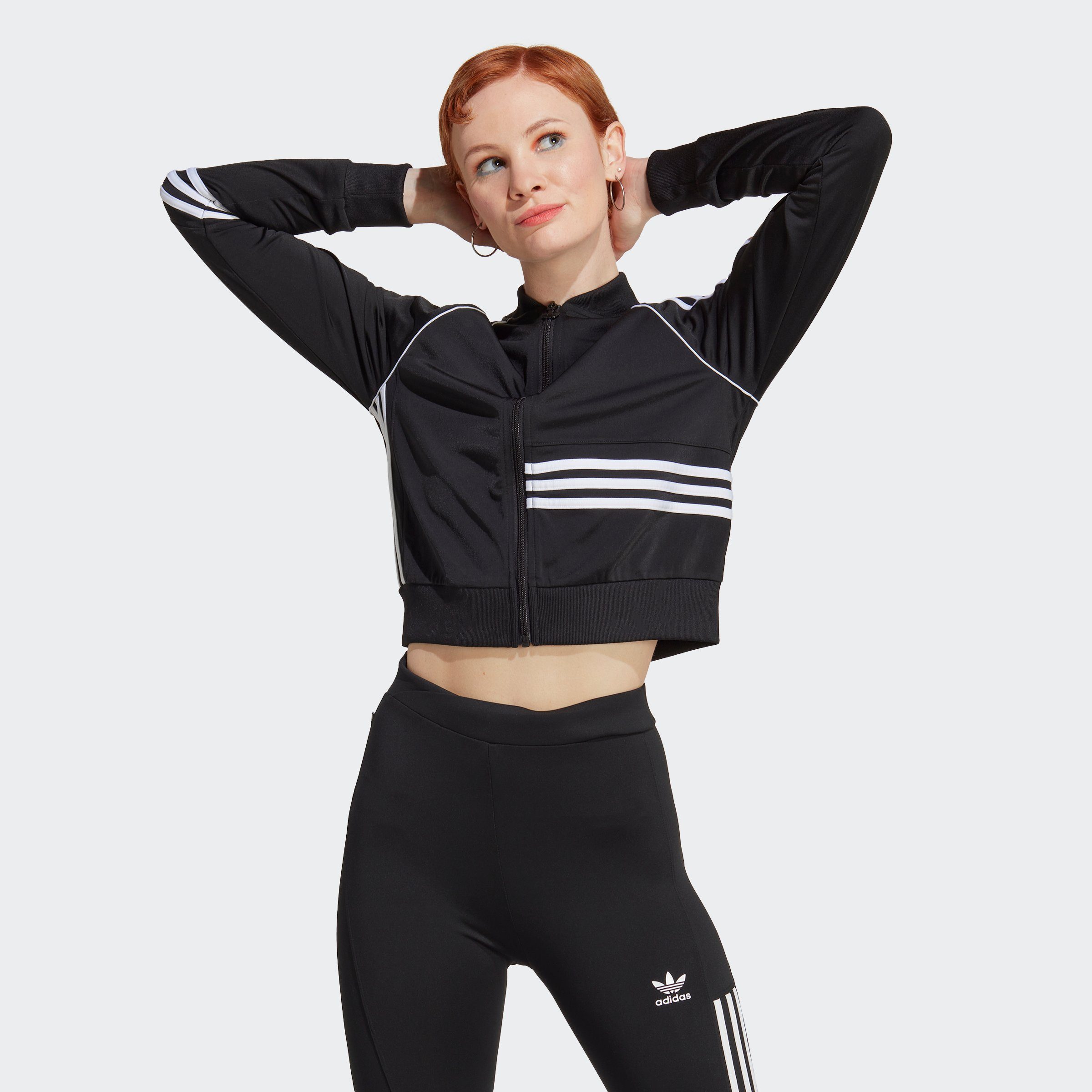 Beeilen Sie sich in den Laden! adidas Originals Outdoorjacke CROP TRAININGSJACKE Black