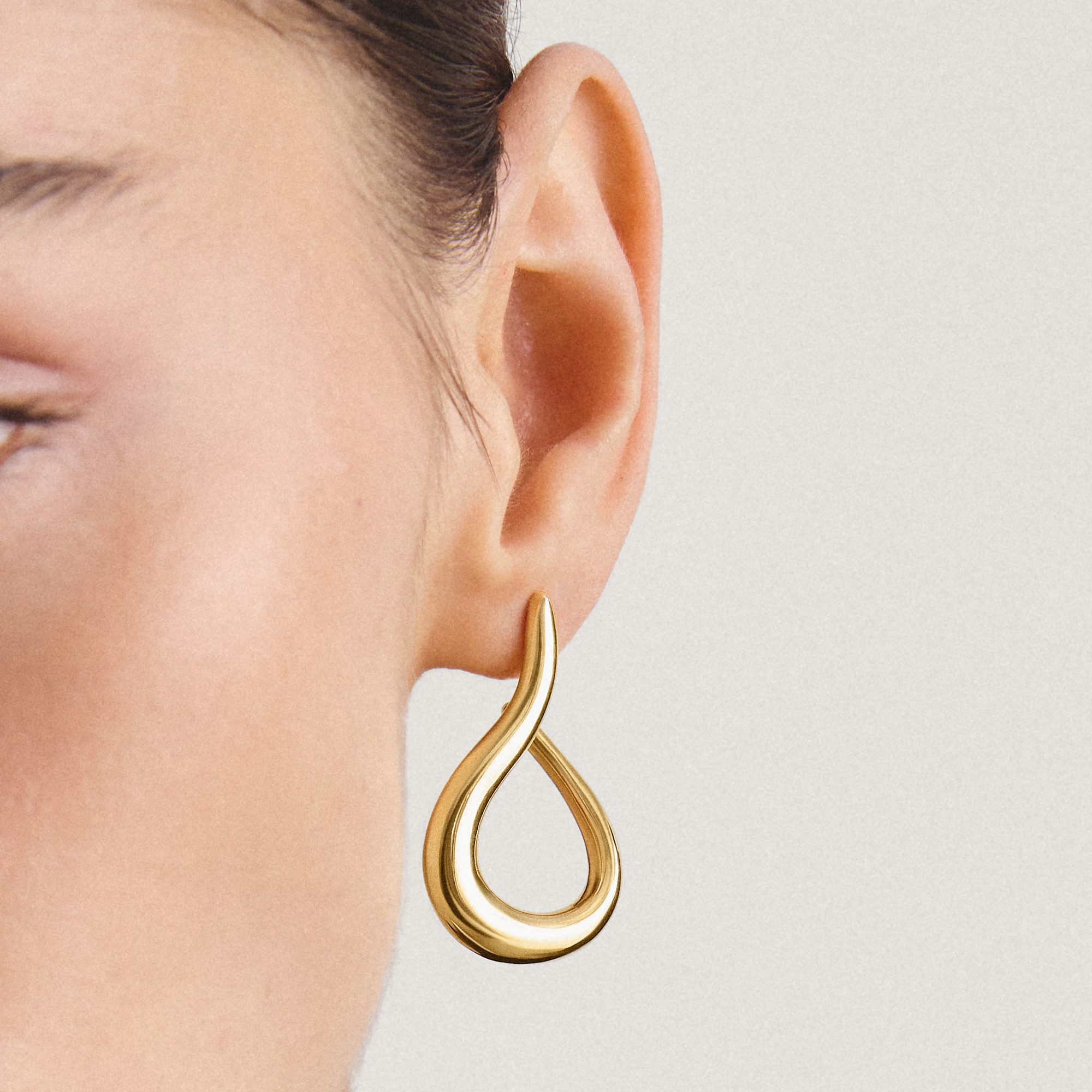 THOMAS SABO Paar Creolen Fein geschwungene Creolen gelbgoldfarben