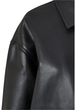 URBAN CLASSICS Langjacke Damen Ladies Faux Leather Coat (1-St)