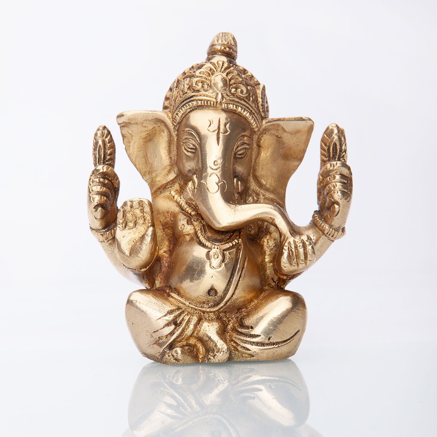 bodhi Dekofigur Ganesha Statue, Messing ca. 12 cm | Dekofiguren