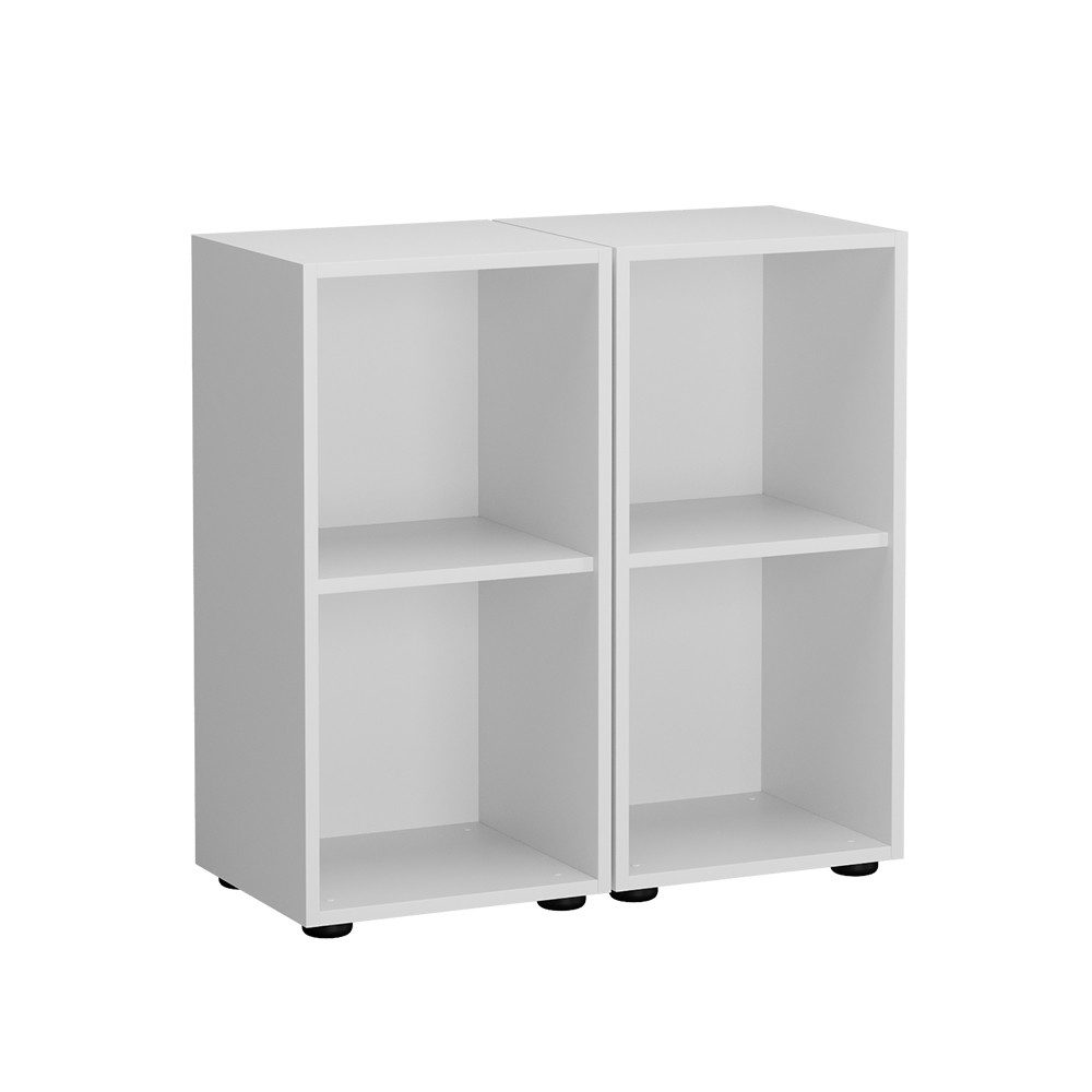 Bücherregal Estell, Weiß, 71 x 38.2 cm 2er-Set