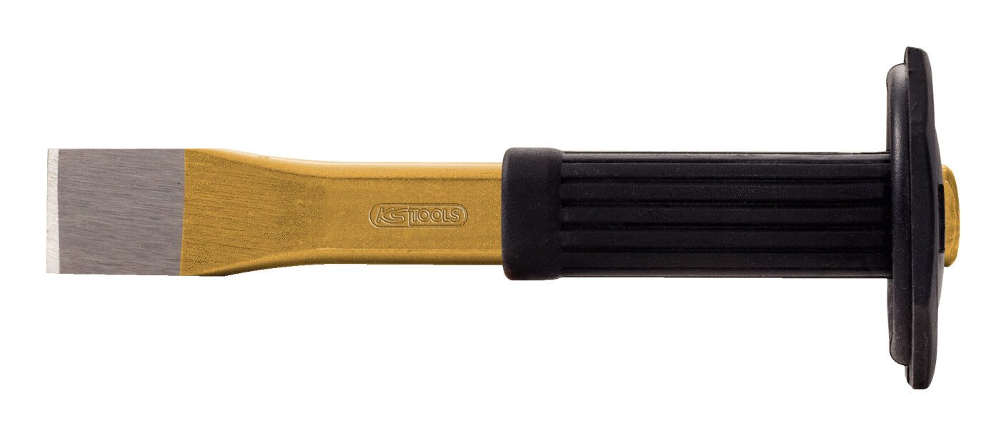 KS Tools Flachmeißel, 300 in mm, Mit Handschutzgriff, oval