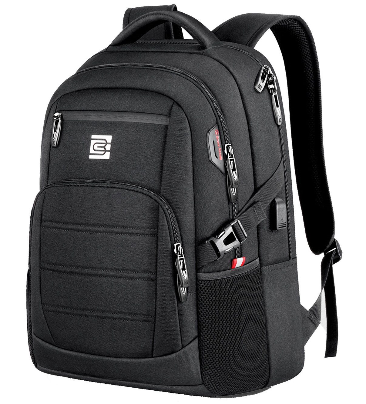REDOM Laptoprucksack Laptop Rucksack Rucksäcke Schulrucksack Wasserbeständig Laptoptasche (Laptop Notebook Tasche Schule Uni Rucksack 36L/46L, mit USB-Lade-Anschluss, Backpack mit Laptopfach, 45×31×20 cm/51×37×23 cm), Herren Damen Jungen Teenager Freizeit Arbeit Business Reisen