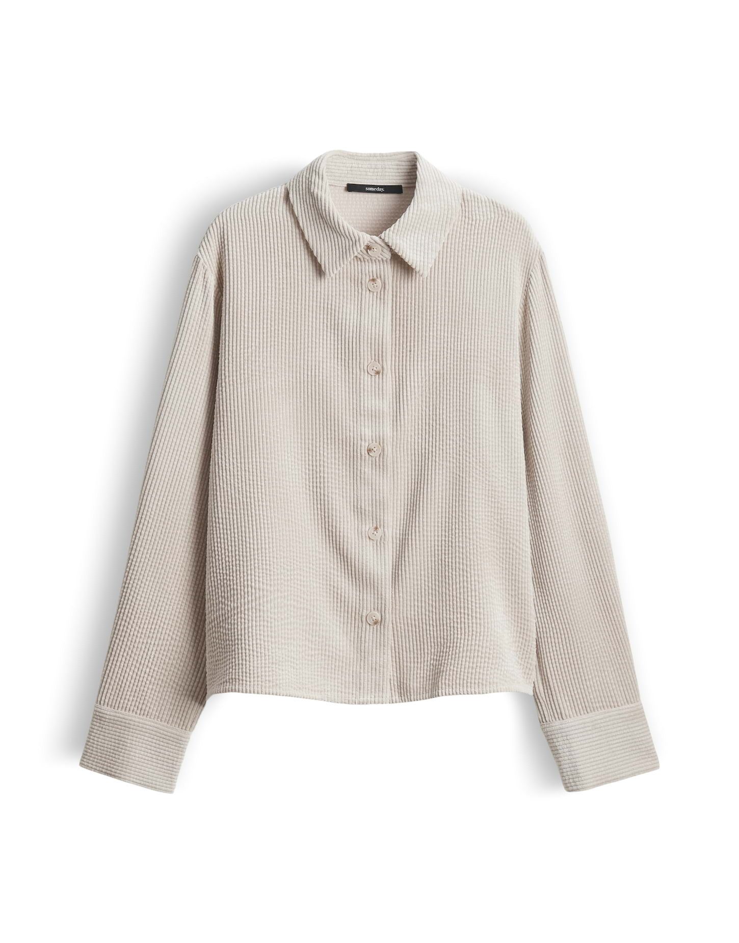 someday Langarmbluse Zortney modern aus weichem Cord Kellerfalte im rücken für einen modernen, komfortablen Look