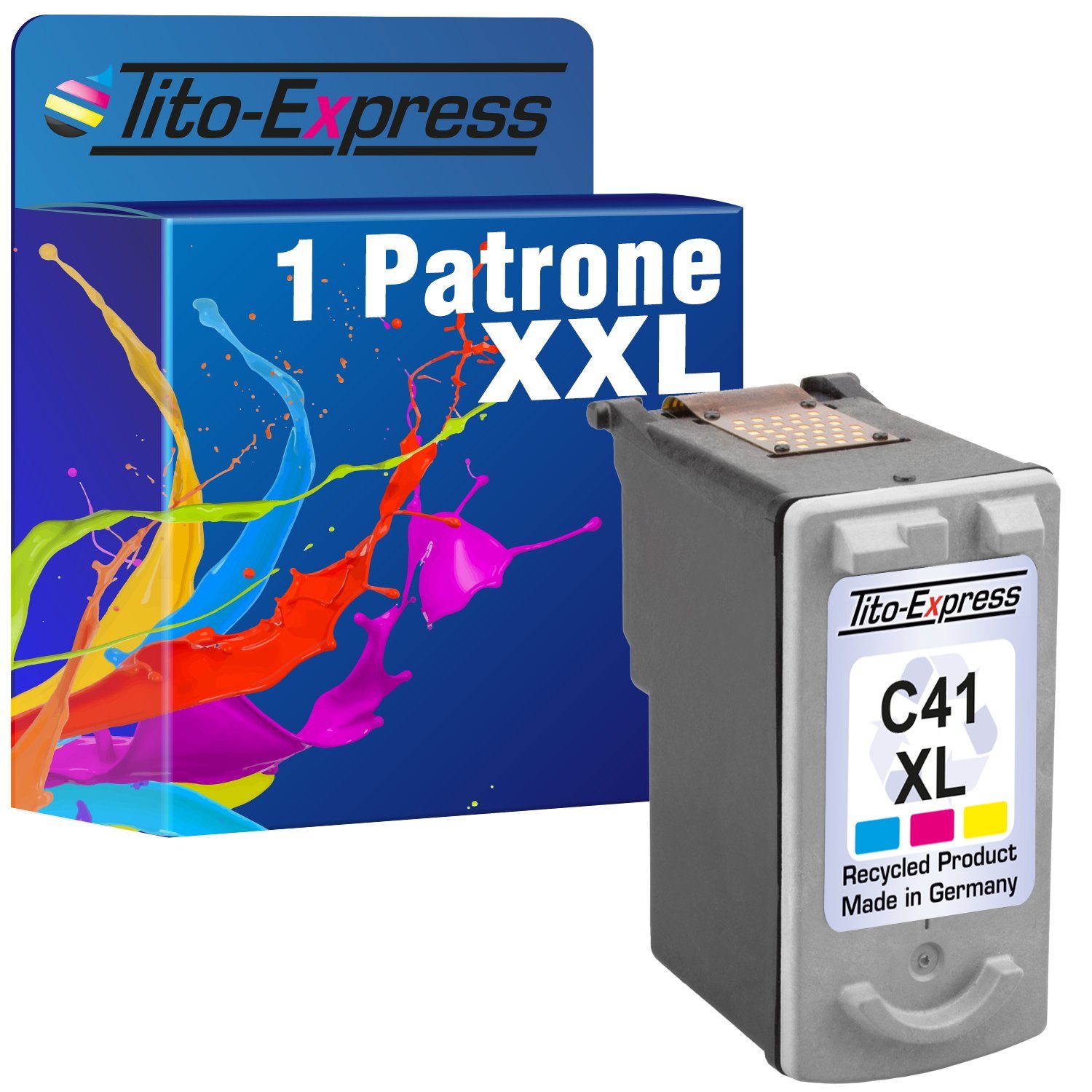 Tito-Express ersetzt Canon CL-41 CL41 XL Color Tintenpatrone (für Pixma Inkjet MP140 MP450 iP1200 iP2200 iP2500 iP2600 MX300)