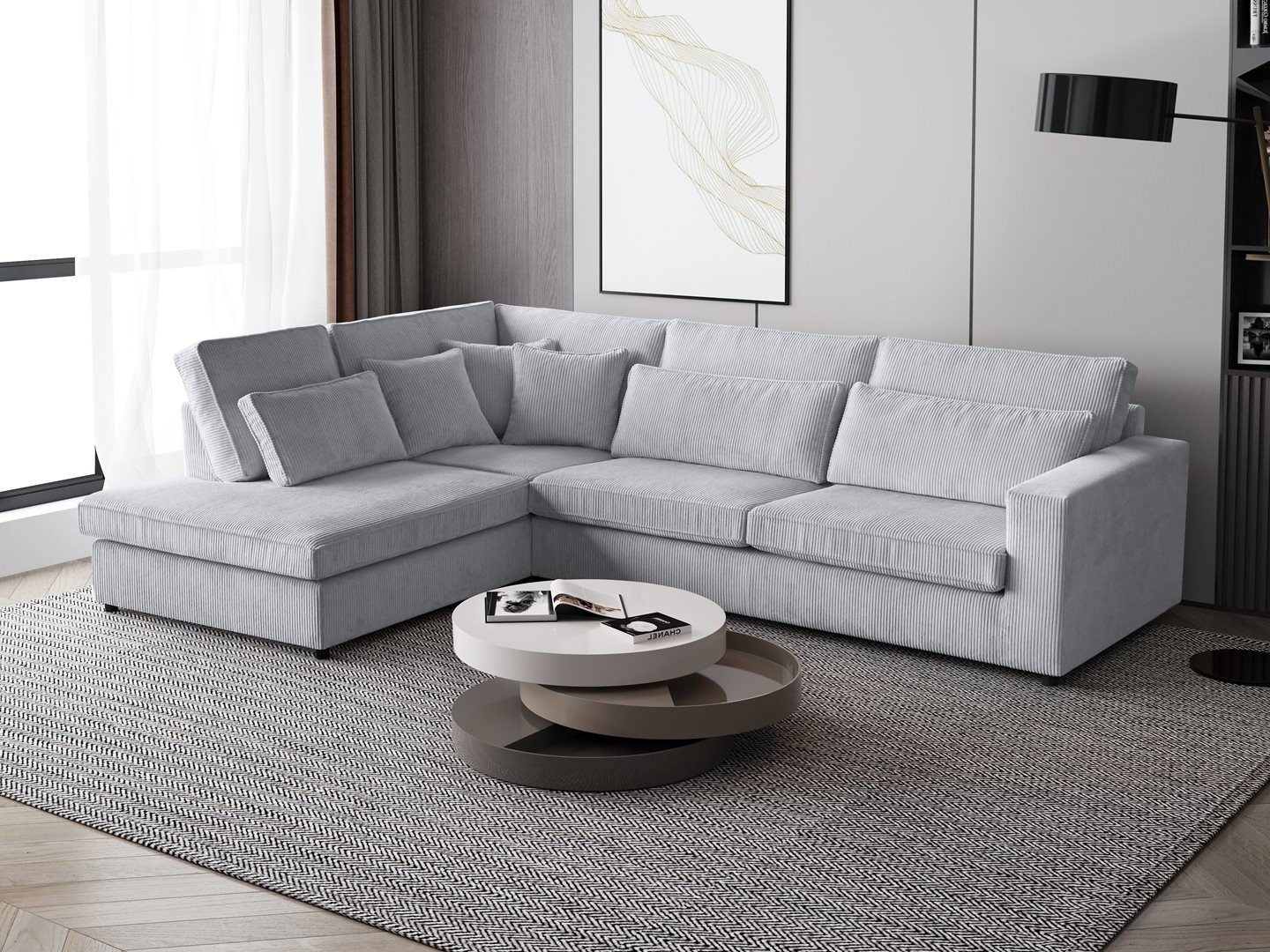 Beautysofa Ecksofa mit dekorativen Kissen PARMA, günstig online kaufen