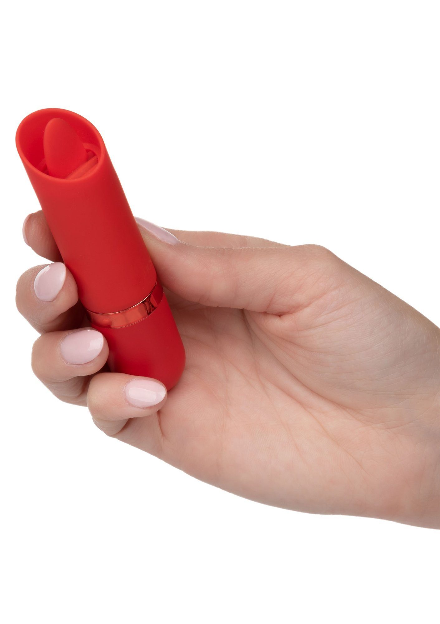 Exotic Vibrator California Auflege-Vibrator Flicker mit Zunge - Novelties rot