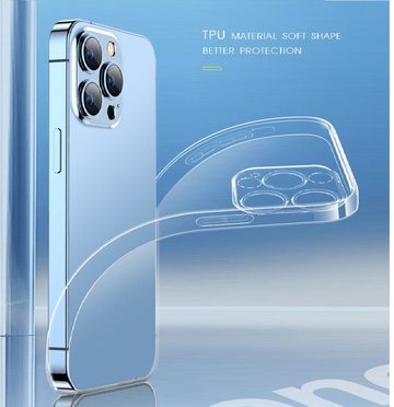 OLi Handyhülle Transparente Silikon Hülle für iPhone 13 Pro Max 6.7 mit Kamera Schutz 6,7 Zoll, Stoßfeste Cover, Case, Clear