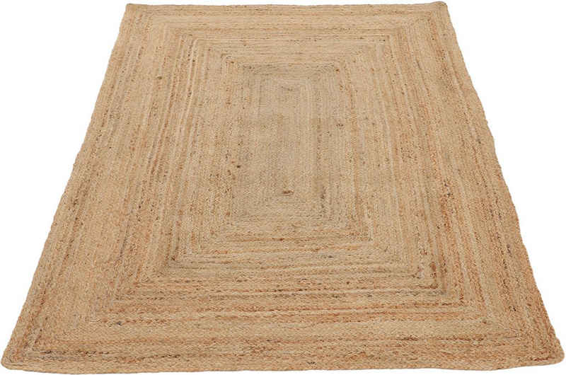 Teppich »Juteteppich Nele«, carpetfine, rechteckig, Höhe: 6 mm, geflochtener Wendeteppich aus 100% Jute, in vielen Größen