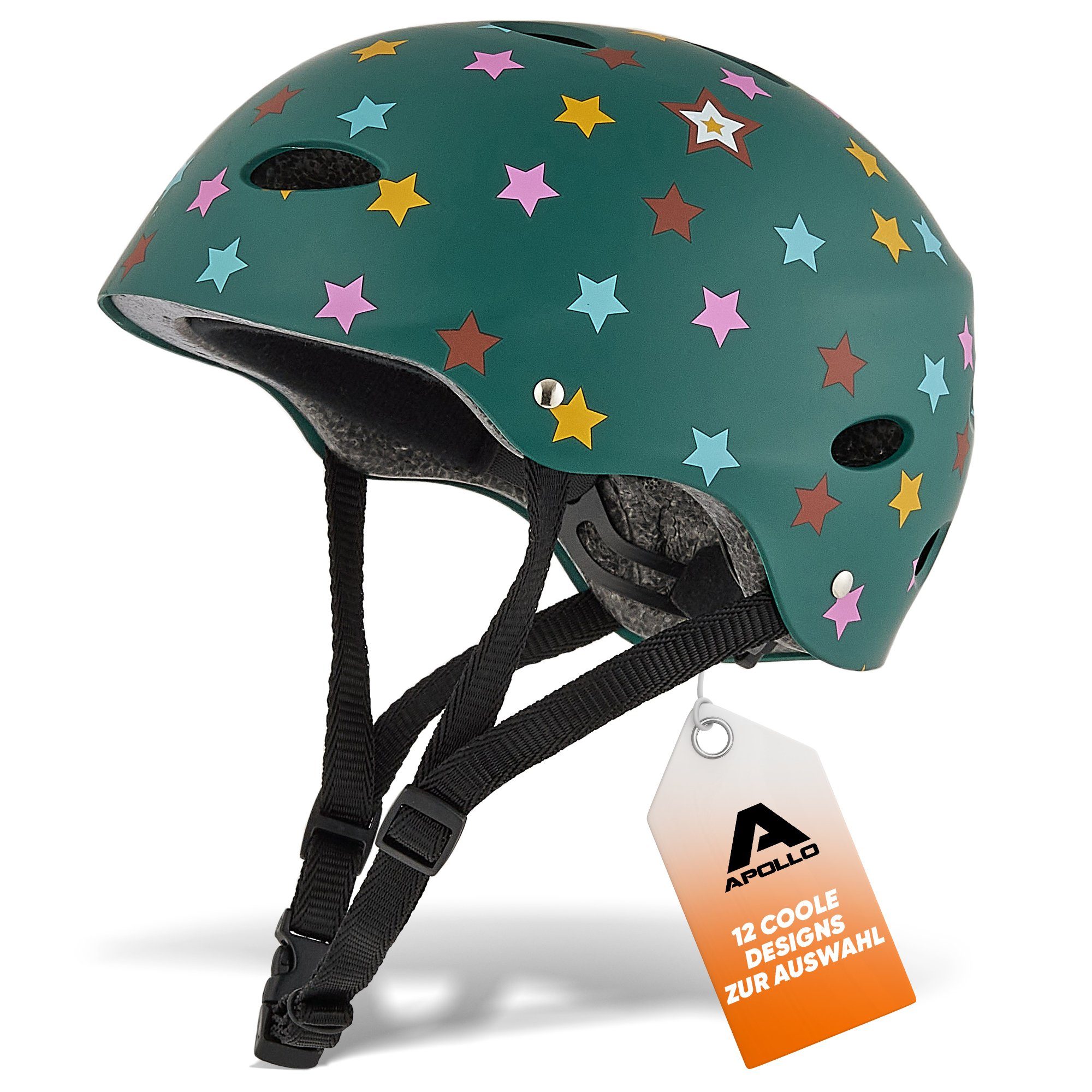 Apollo Kinderhelm Größenverstellbarer Schutzhelm Skatehelm mit, größenverstellbar