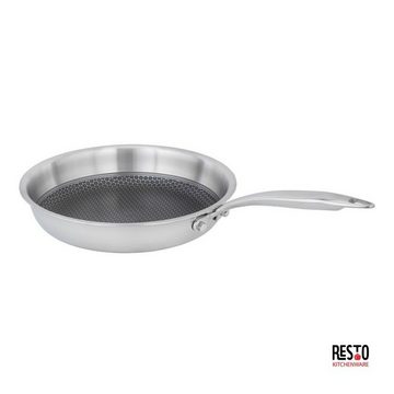 RESTO Kitchenware Bratpfanne ALTAIR, Stahl Tri-Ply (1-tlg), mit dreilagiger Basis (18/10 Edelstahl + Aluminium + 18/10 Edelstahl, Energieeinsparung 25 %, für alle Herdplatten auch Induktion