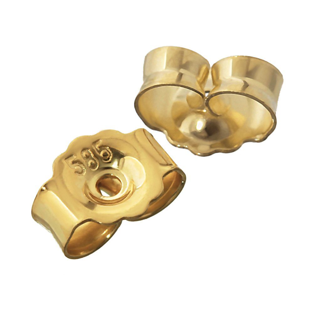 NKlaus Ohrstecker-Verschluss 1paar 585 Gelbgold Gegenstecker Ohrstecker Ohrstop (1 Paar)