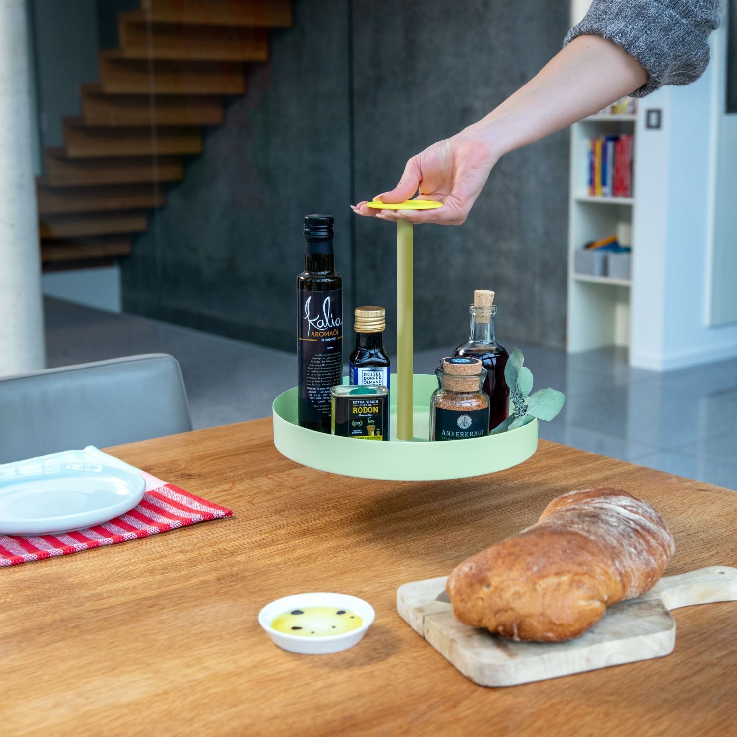 Remember Tablett Nana Lime, pulverbeschichtetes Metall