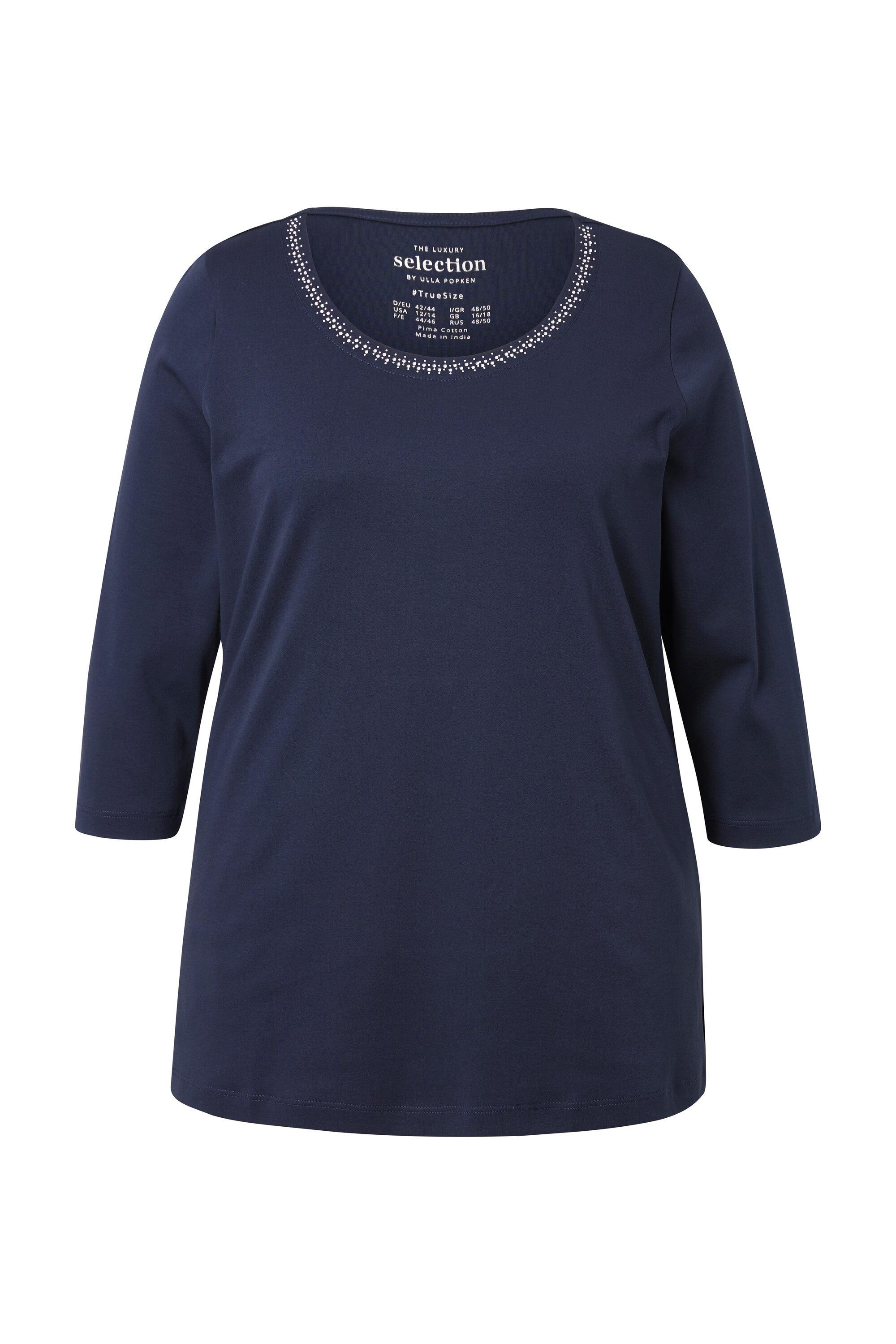 Ulla Popken T-Shirt Shirt A-Linie Rundhals günstig online kaufen