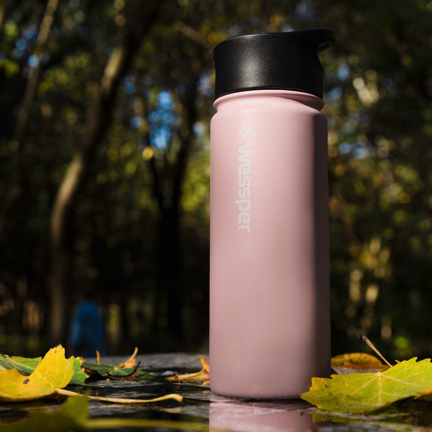HaGa Thermoflasche Wessper ActiveMax Steel Bottle 500 ml mit 3 verschiedene Deckeln in, isolierend (hält 12 Stunden warm und 24 Stunden kalt), auslaufsicher