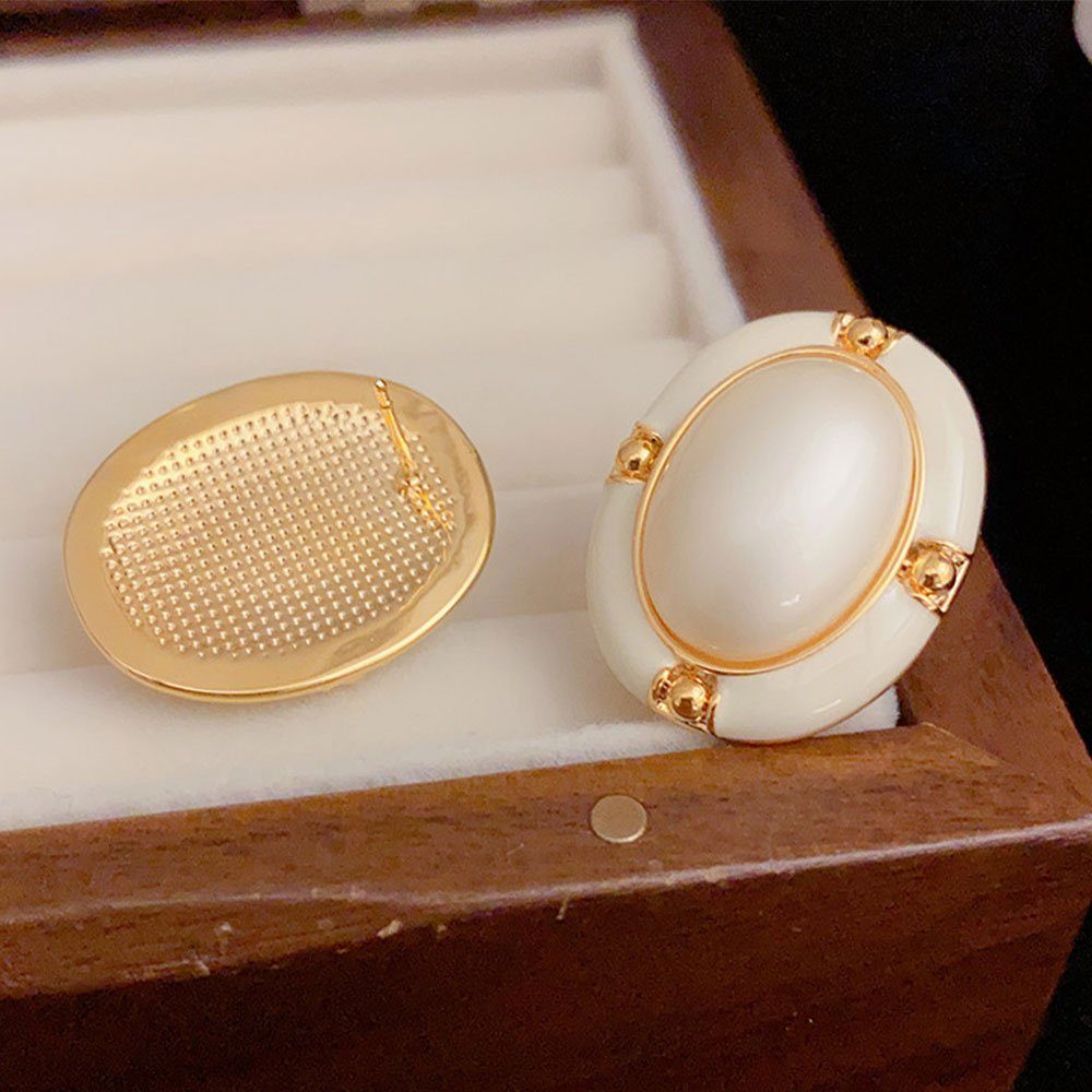 Braut-Ohrringe, Damenschmuck Französisch Perlen-Ohrringe Hochzeiten, Ohrhänger Vintage Paar Partys für LAKKEC Geeignet