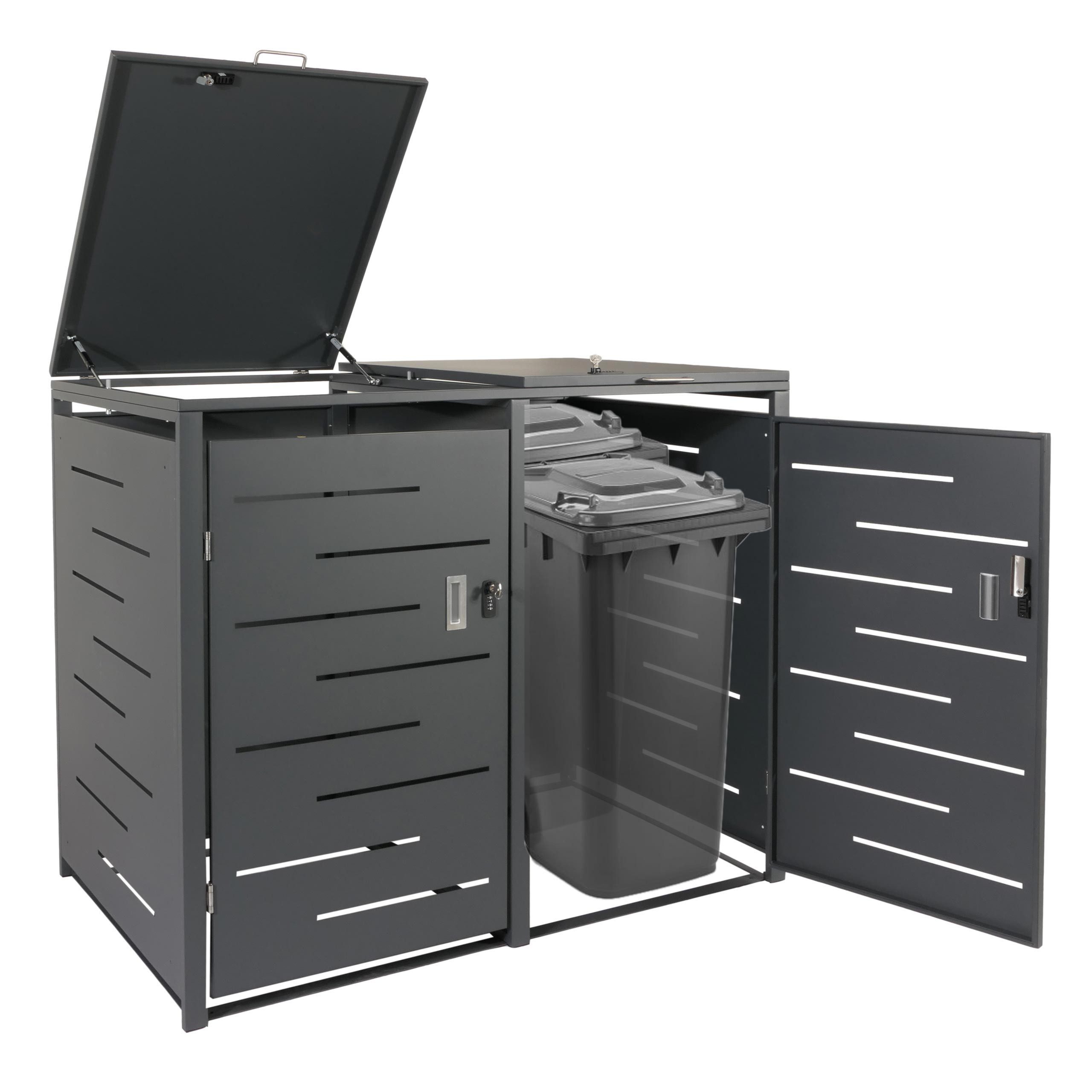 MCW Mülltrennsystem MCW-E83-M, Belüftungsschlitze, abschließbar, von oben zu öffnen