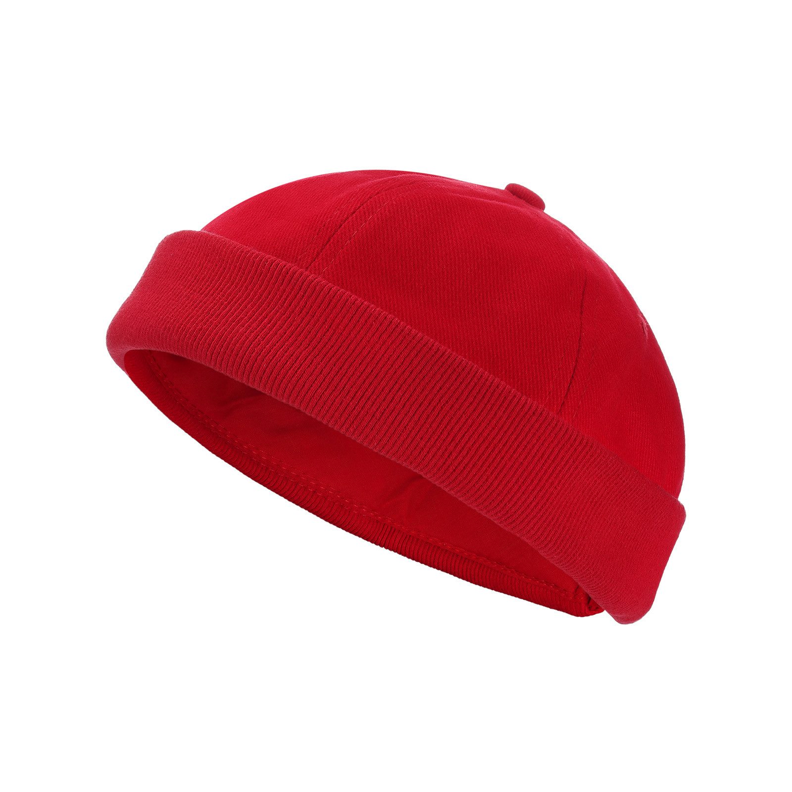modAS Schirmmütze Unisex 1082 Segler Cap Seemannsmütze - Docker-Cap Mütze aus Baumwolle Klassischer Strickrollrand, Weite verstellbar durch Klettverschluss