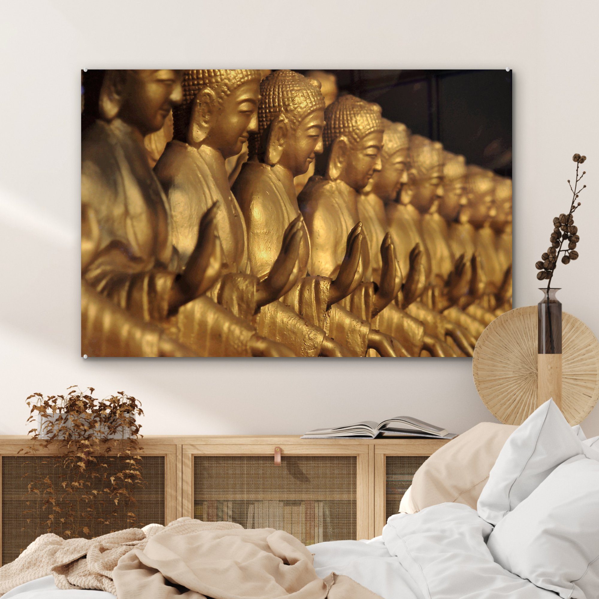 MuchoWow Acrylglasbild St), einer Acrylglasbilder & (1 in Schlafzimmer Buddhas Reihe, Wohnzimmer