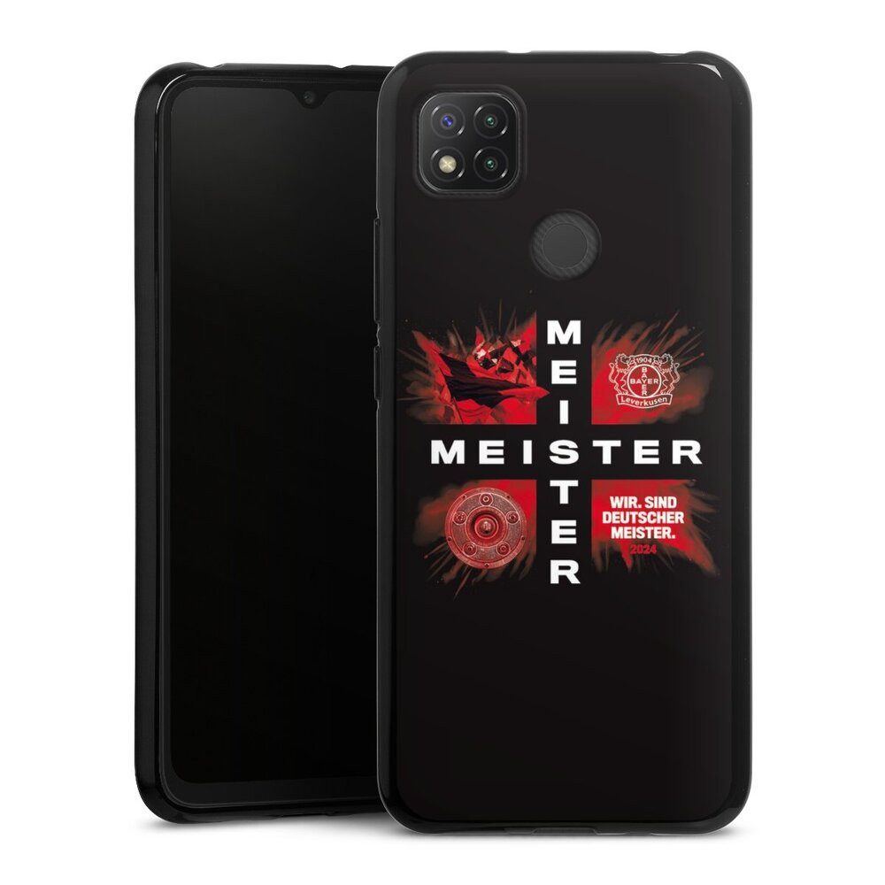 DeinDesign Handyhülle Bayer 04 Leverkusen Meister Offizielles Lizenzprodukt, Xiaomi Redmi 9C Silikon Hülle Bumper Case Handy Schutzhülle
