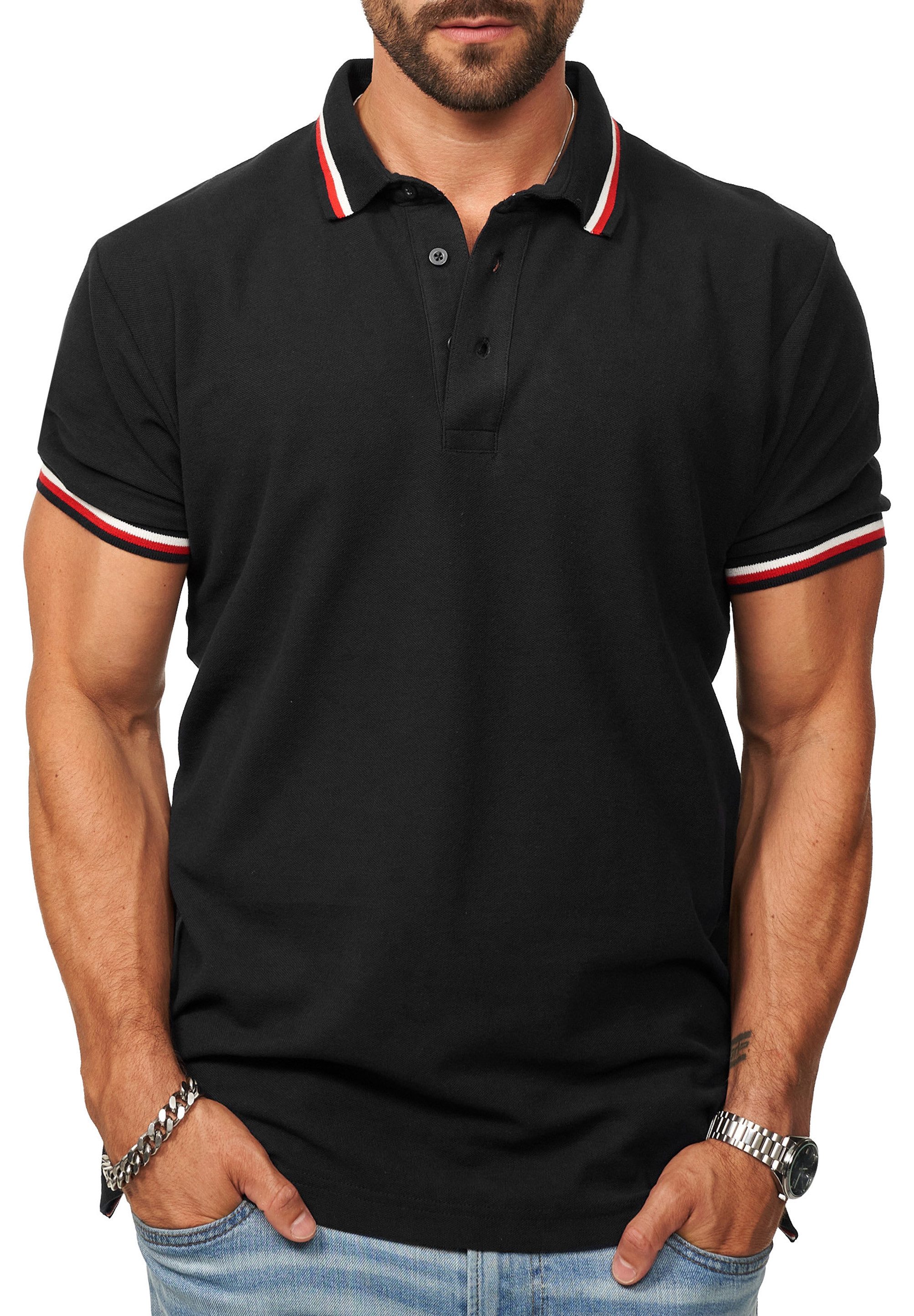 DAILY COTTON Poloshirt in Kurzarm als Polo T-Shirt aus 100% Baumwolle - Polo-Hemd für Herren Männer Polohemd im Regular-Fit in Piqué-Qualität