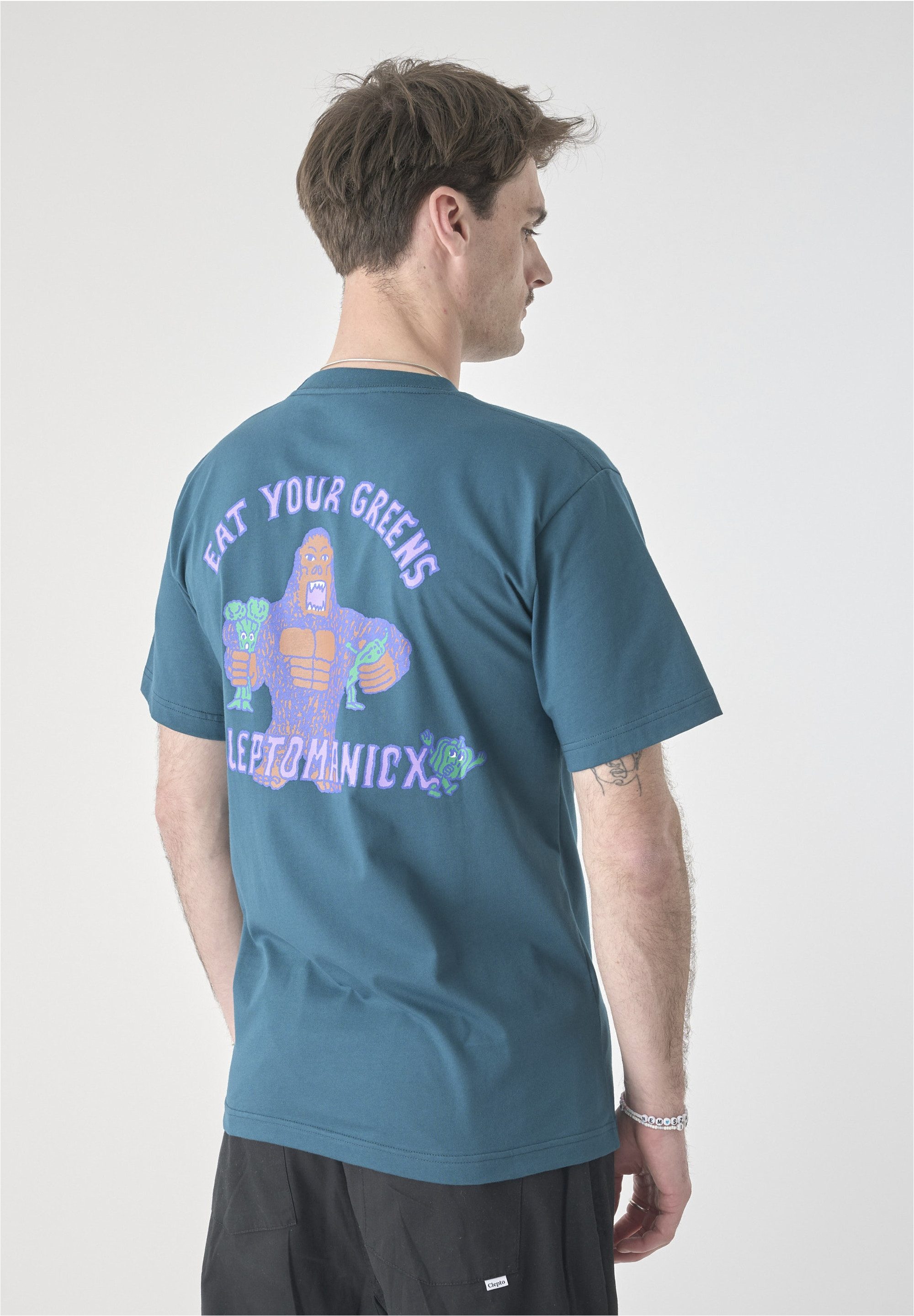 Cleptomanicx T-Shirt Eat Your Greens mit lockerem Schnitt