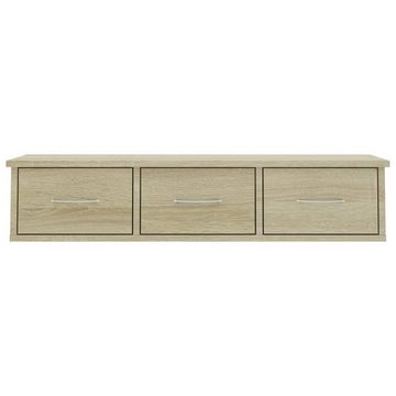 furnicato Wandregal Wand-Schubladenregal Sonoma-Eiche 88x26x18,5 cm Holzwerkstoff