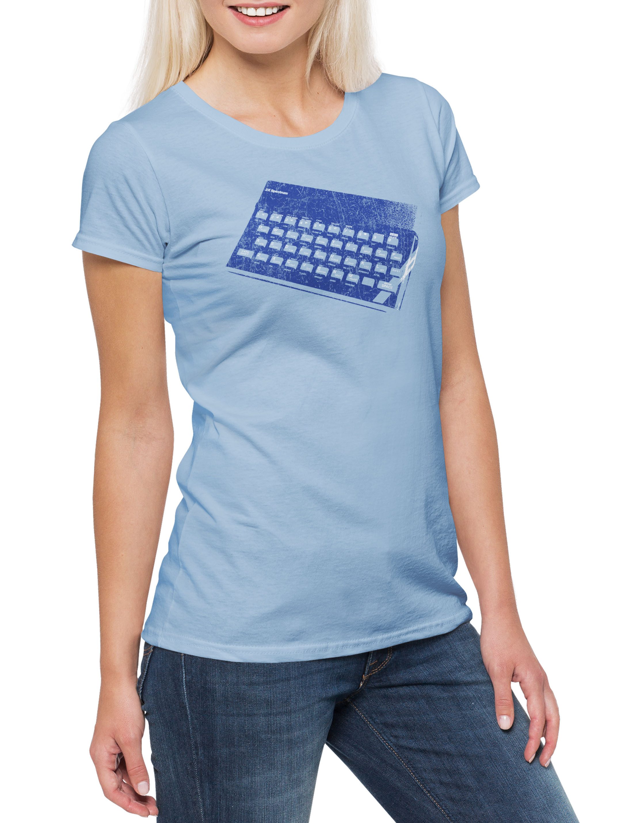 Print-Shirt Retro Computer Damen T-Shirt Geek Nerd Internet Informatiker PC