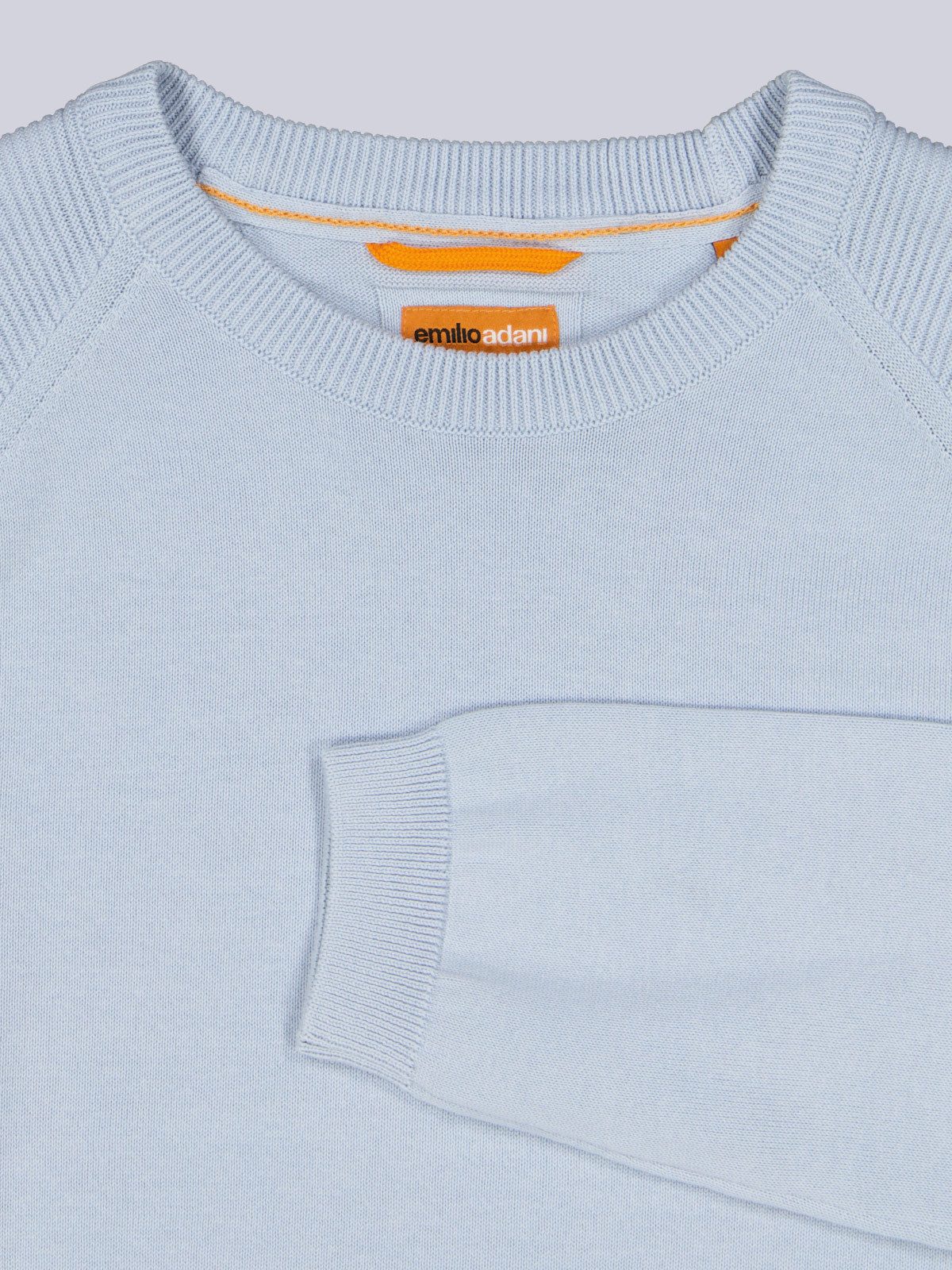 emilio adani Rundhalspullover Herren Pullover uni, Hellblau