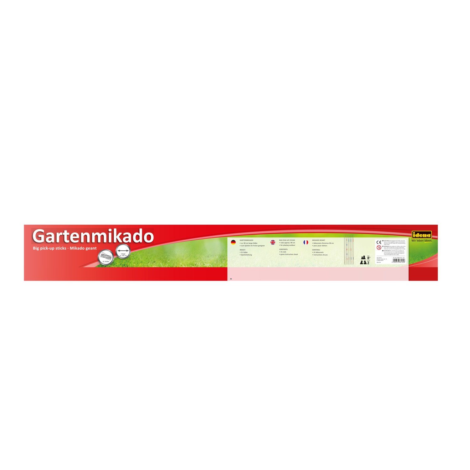Idena Spiel Idena 6066132 - Gartenmikado mit 31 Stäben aus Bambusholz, für Kinder