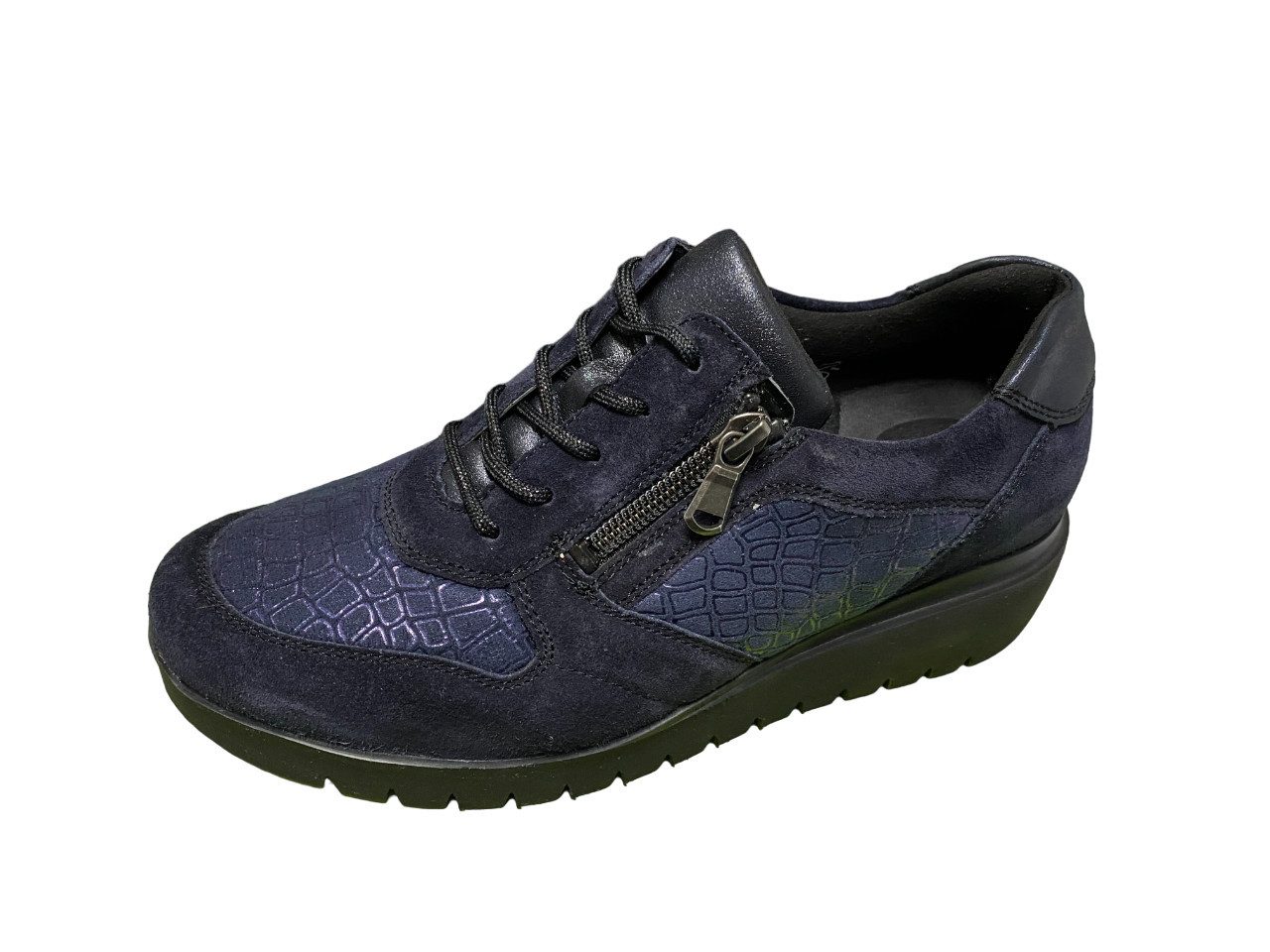 Waldläufer Waldläufer Damen Schnürschuh H-Florenz 711H01-311-519 notte marine Schnürschuh
