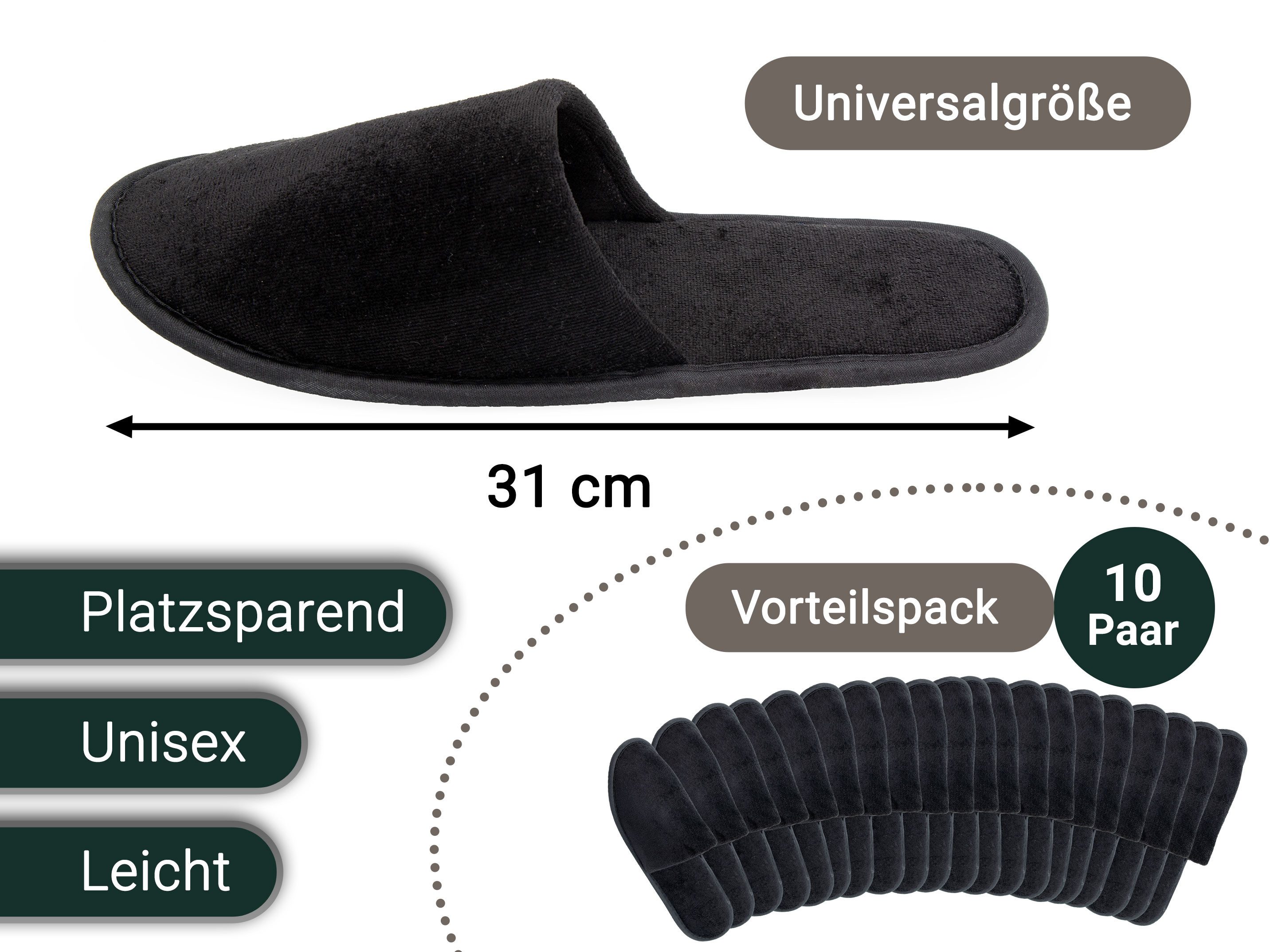 ZOLLNER Pantoffel (10-tlg) 100% Polyester