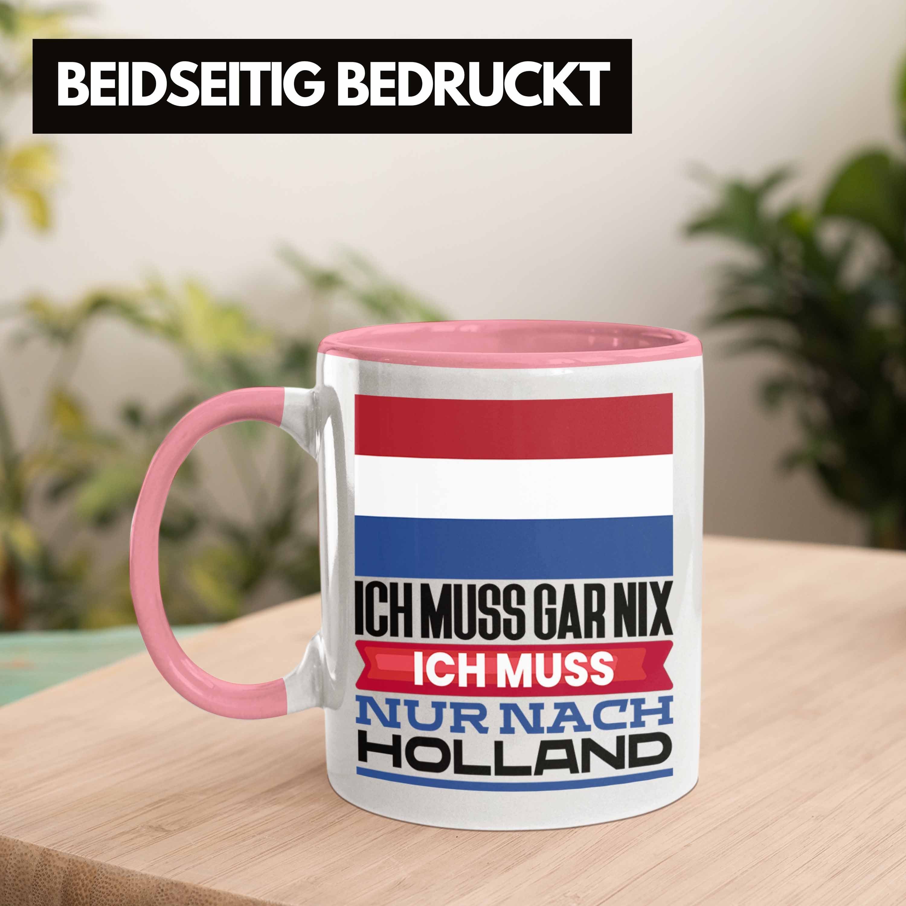 Holländer für Urlaub Holland Geschenk Ic Tasse Tasse Geburtstag Geschenkidee Rosa Trendation