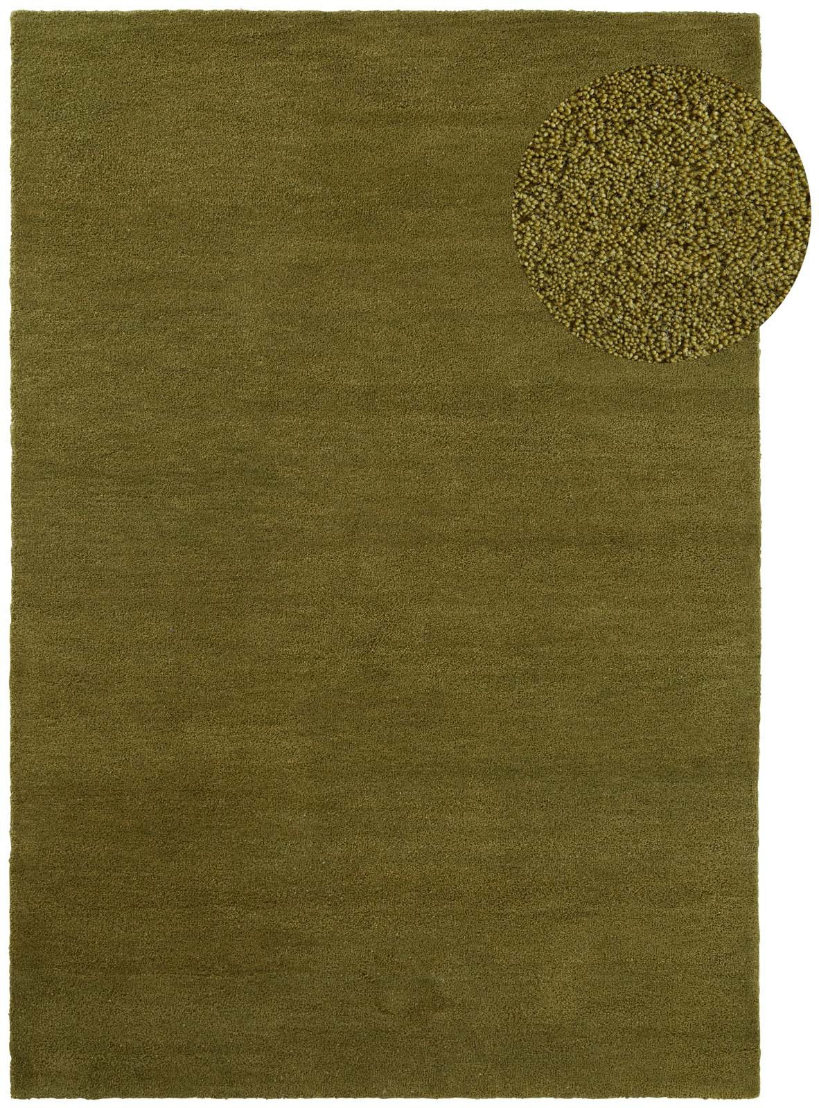 TaraCarpet Wollteppich TaraCarpet Gabbeh Georgia Teppich aus reiner Schurwolle handgearbeite, rechteckig, Höhe: 18 mm, Wollteppich Gabbeh Georgia grün Wohnzimme – Bild 2 von 5