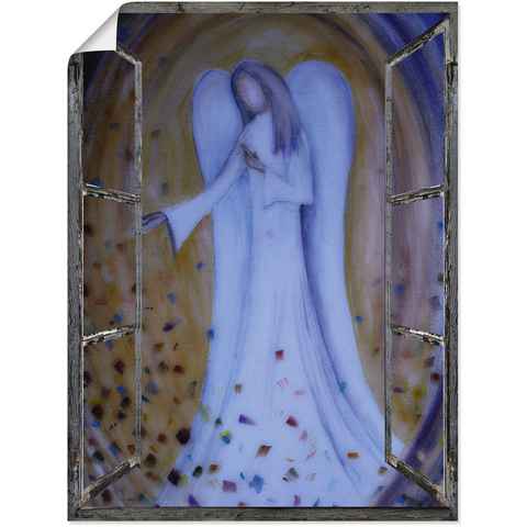 Artland Wandbild Fensterblick - Engel, Religion (1 St), als Leinwandbild, Poster in verschied. Größen