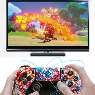 KINSI Wireless Gamepad, Controller, für PS4, Bluetooth, 5 Stile PlayStation-Controller (Dampf volle Funktion PS5 Formfaktor PS4 Gamepad)