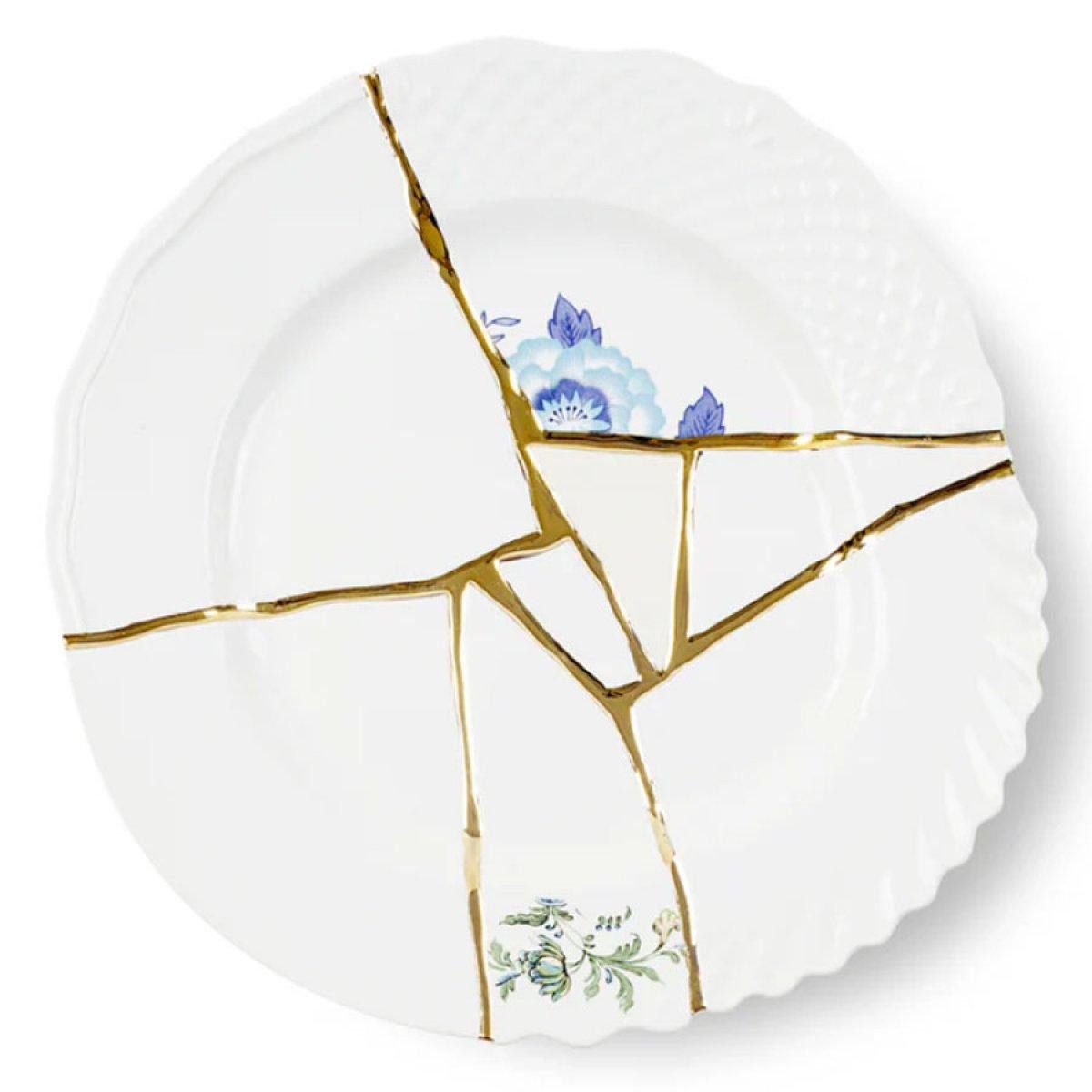 Seletti Speiseteller Teller Kintsugin 3 Dinner Plate Porzellan (27,5cm)