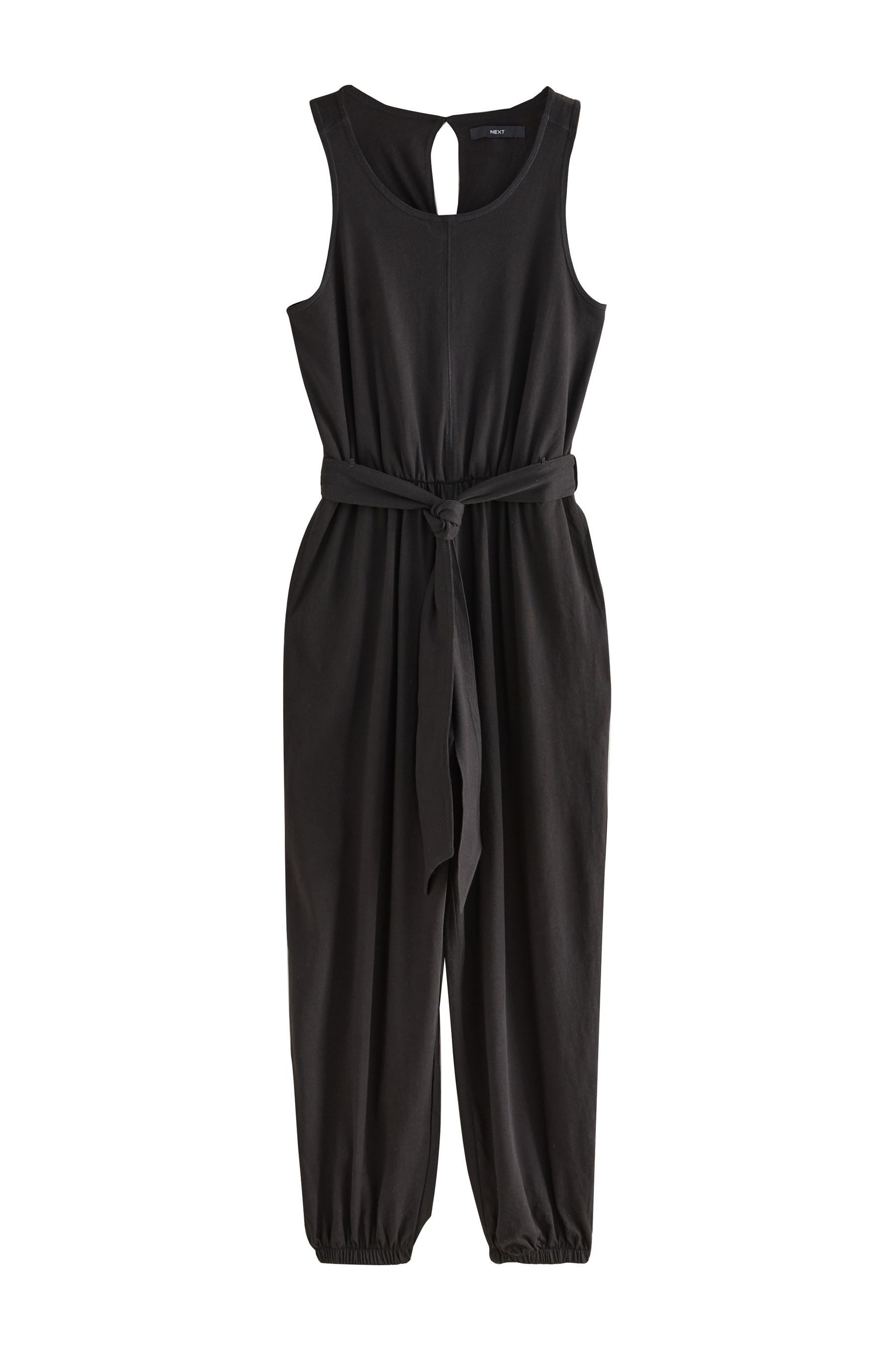 Next Jumpsuit Ärmelloser Jersey-Jumpsuit mit Bindeschleife (1-tlg) günstig online kaufen