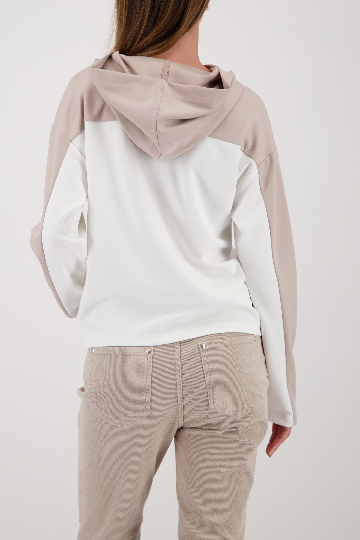 Monari Kapuzensweatshirt Sweatshirt Basic Prägedruck Regular fit mit Kapuze