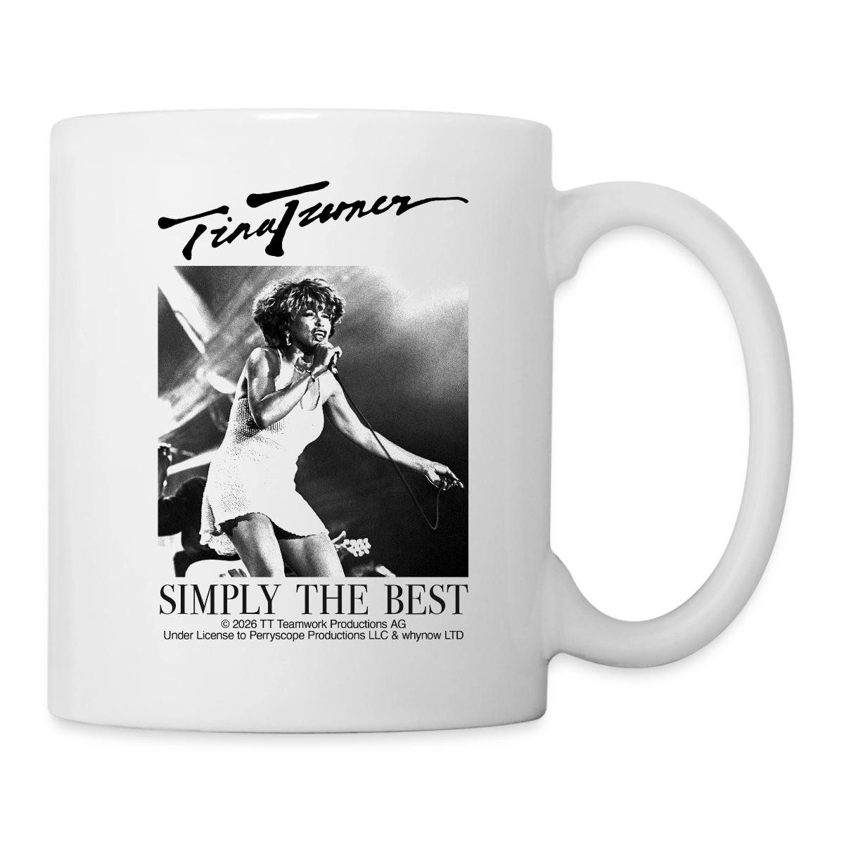 Spreadshirt Tasse Tina Turner Simply The Best Foto Mit Signatur Tasse, Keramik