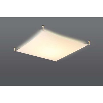 etc-shop Deckenstrahler, Leuchtmittel nicht inklusive, Deckenleuchte Deckenlampe Weiß Chrom Glas Stoff Stahl Wohnzimmer