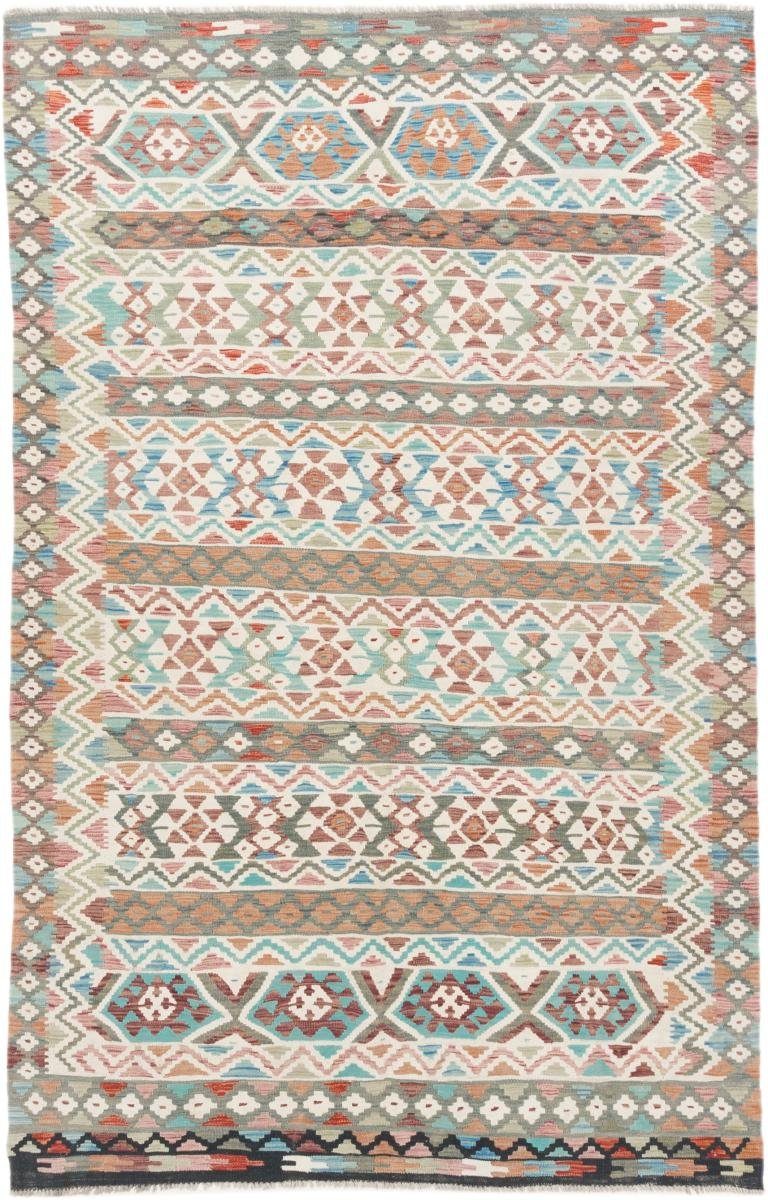 Orientteppich, 185x288 rechteckig, Nain Höhe: Kelim Orientteppich Afghan Trading, Handgewebter mm 3
