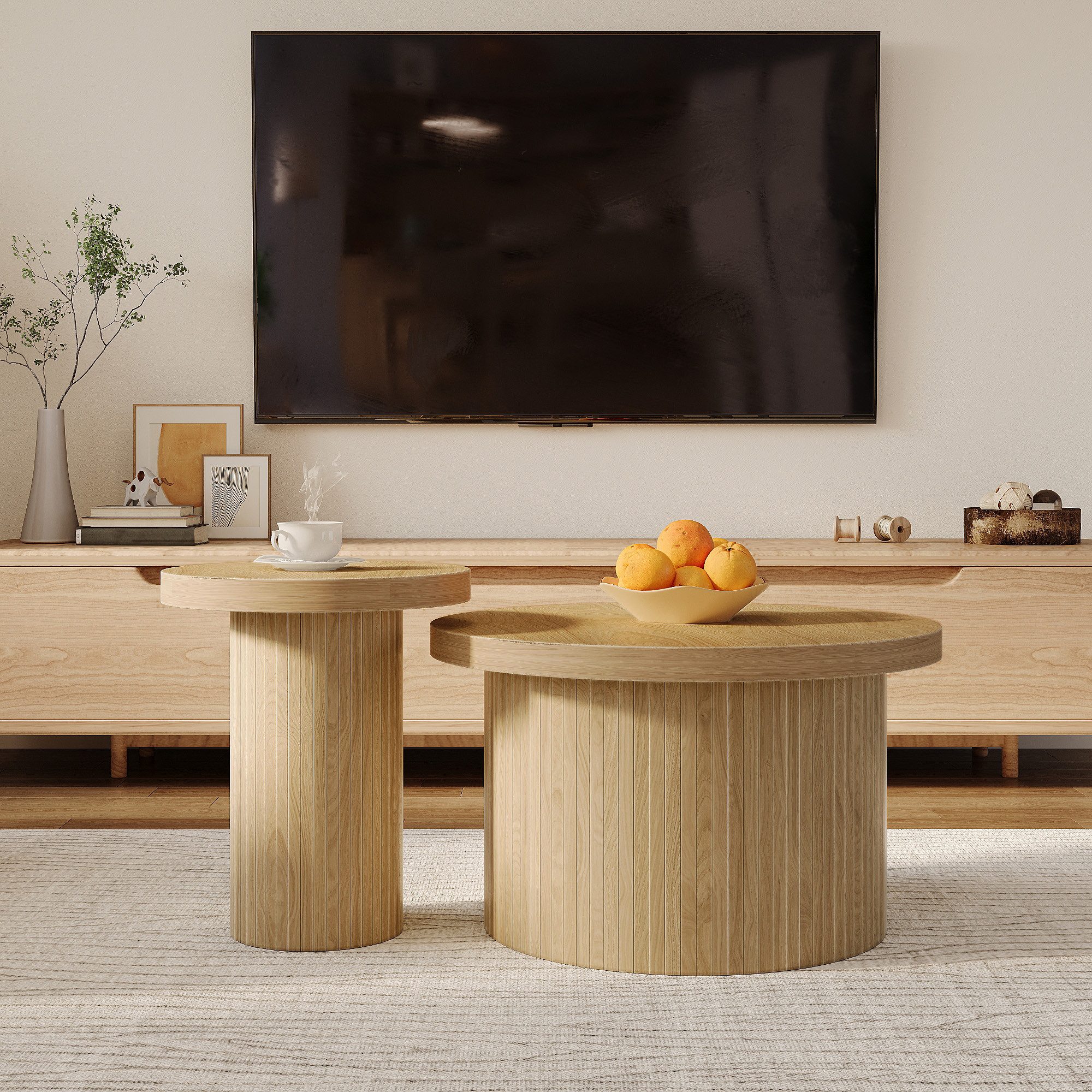 HAUSS SPOLE Couchtisch doppelter runder Tisch, günstig online kaufen