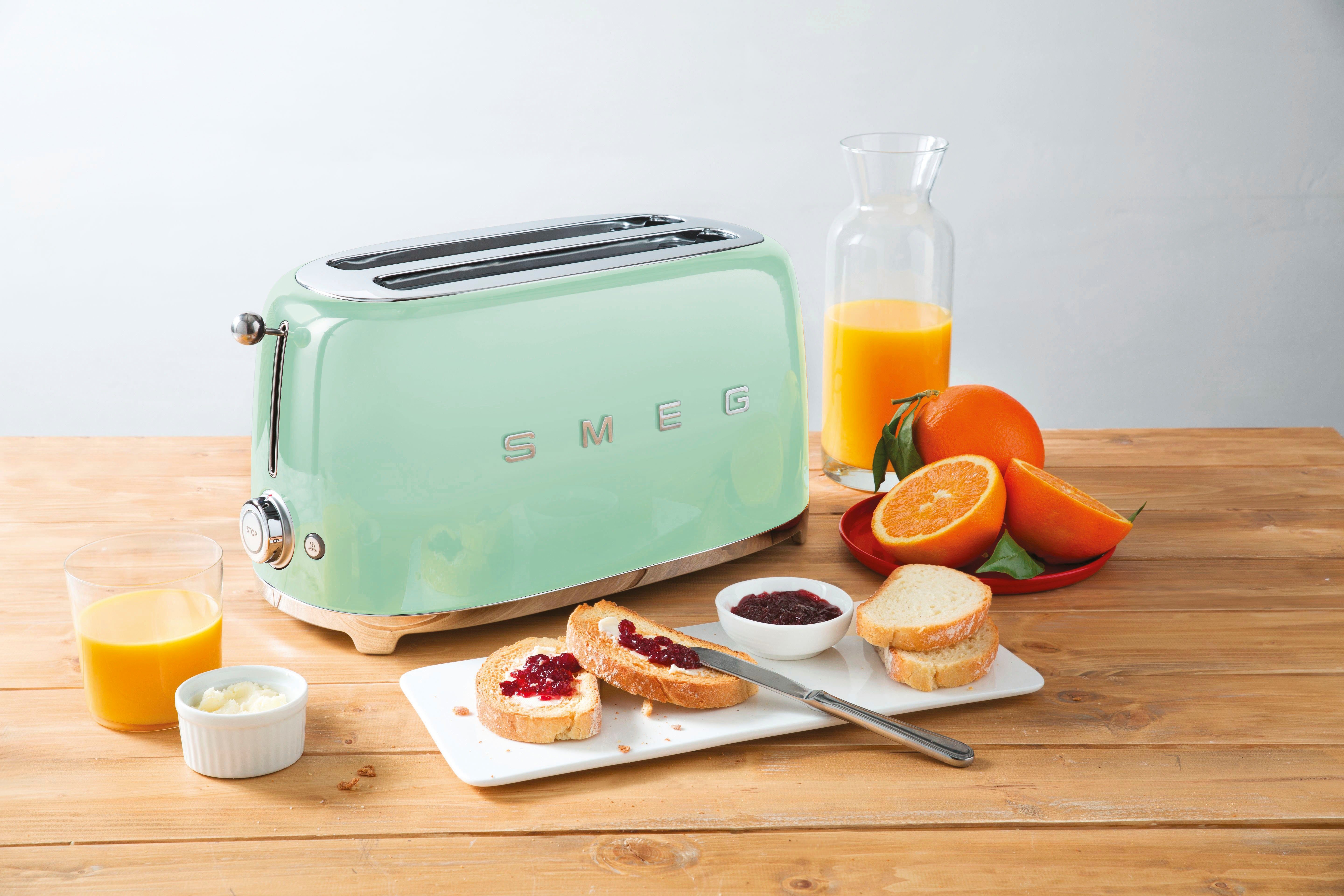 Smeg Toaster TSF02PGEU, 2 lange Schlitze, für 2 Scheiben, 1500 W