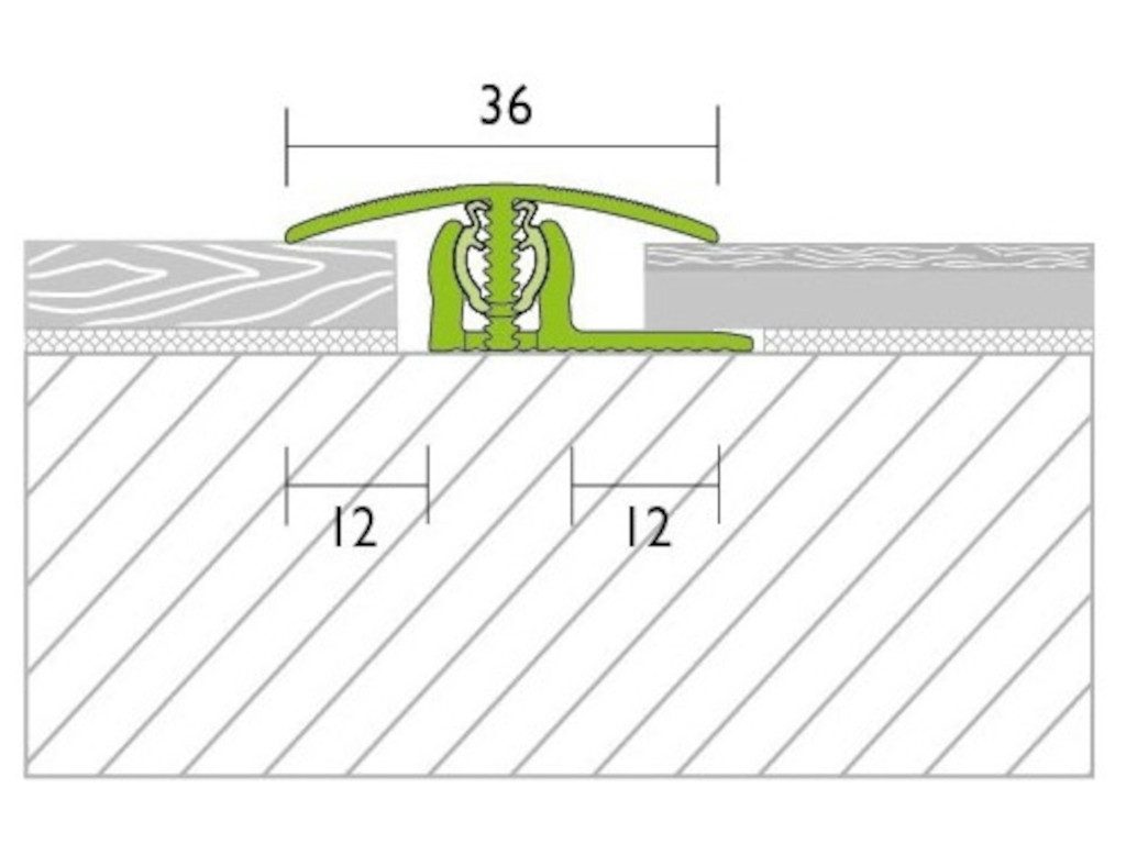 PROLINE Abschlussprofil Abschlussprofil PROVARIOclip Universal Aluminium eloxiert Edelstahl ge