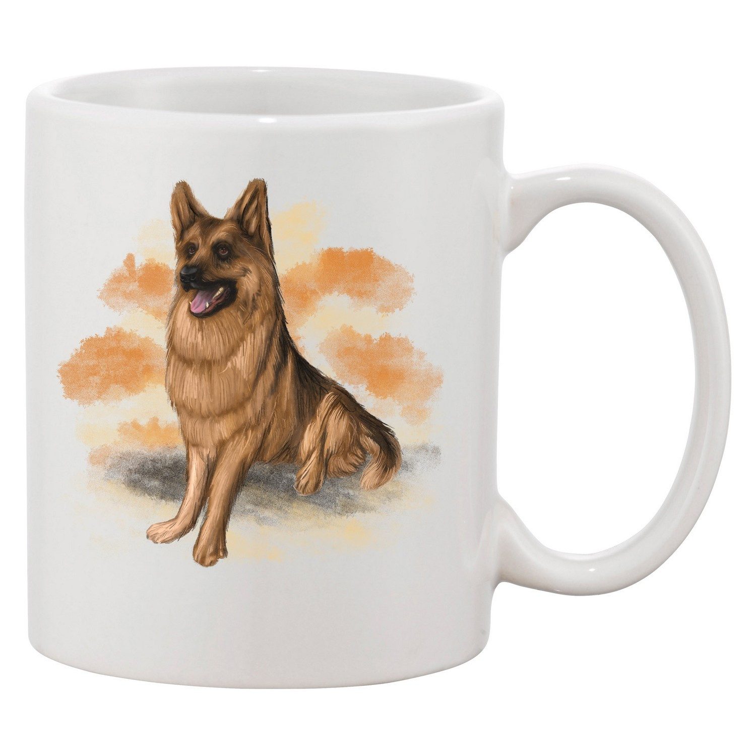 Blondie & Brownie Tasse Kaffeebecher Deutscher Schäferhund Keramik Tasse Hundemotiv Geschenk, 1-tlg., Keramik, Keramikbecher Schäferhund Motiv