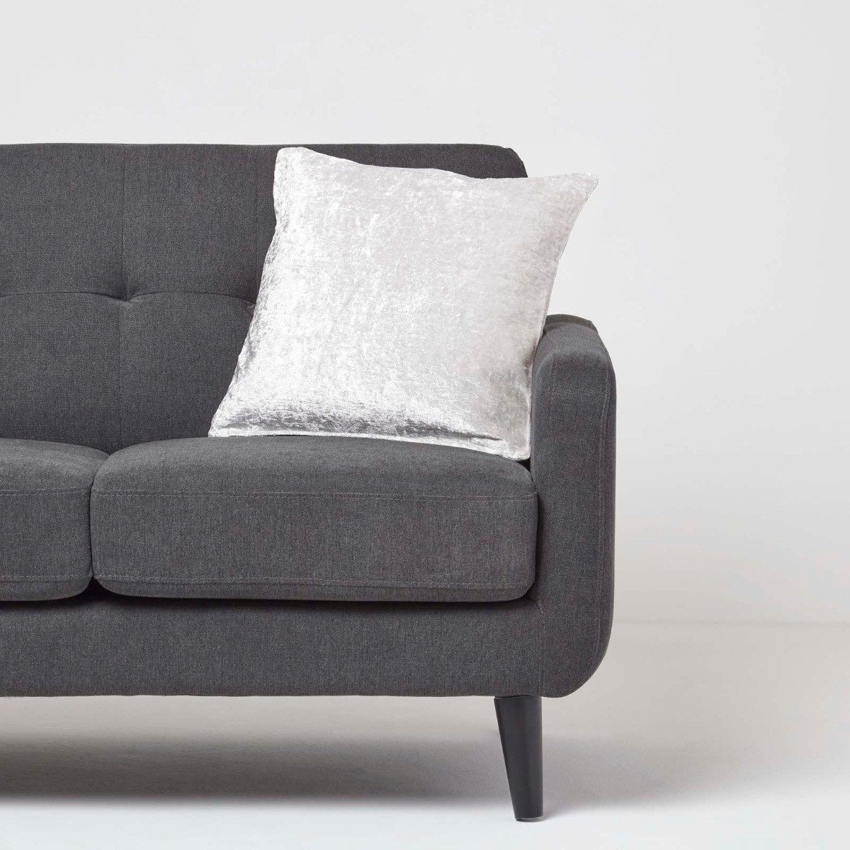 Homescapes Kissenhülle Luxus Pannesamt-Kissenbezug in Champagner, 45 x 45 c günstig online kaufen