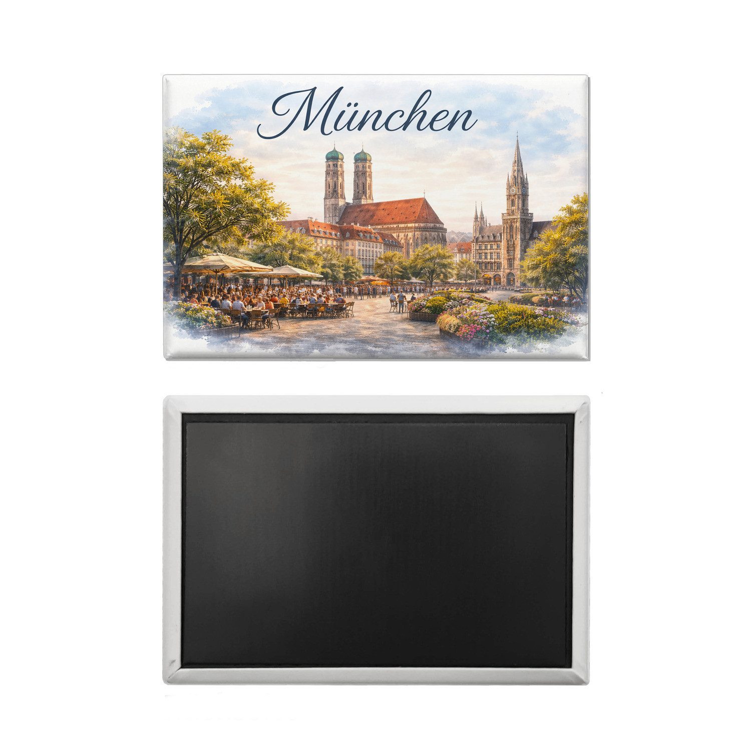 speecheese Magnet München Skyline Frauenkirche München Souvenir Souvenir Magnet – Bild 2 von 2